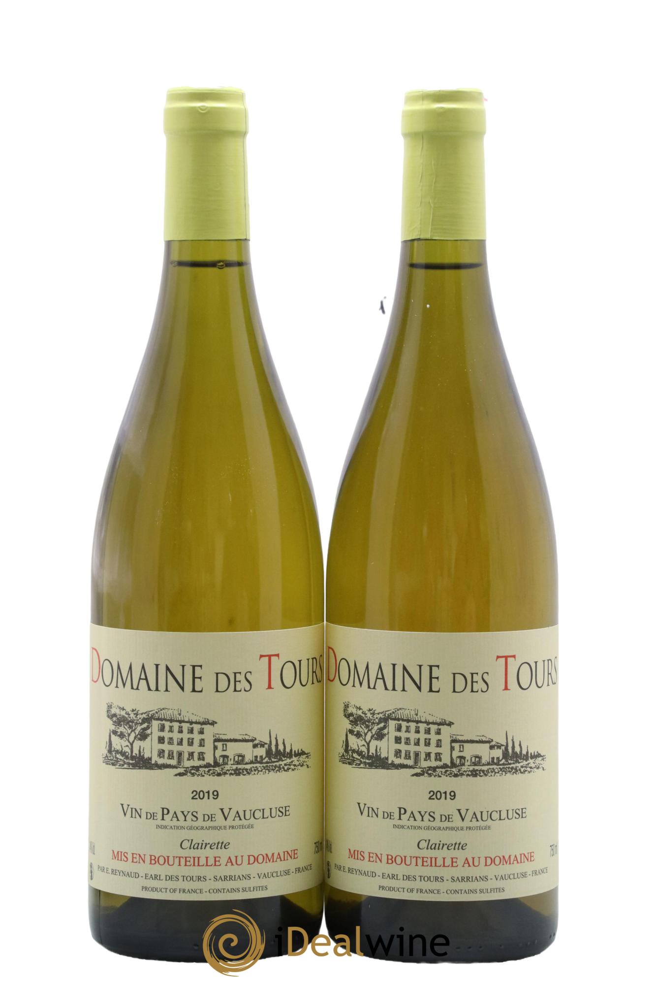 Vaucluse (Vin de Pays de Vaucluse) Domaine des Tours Clairette Emmanuel Reynaud 2019 - Lot de 2 bouteilles - 0