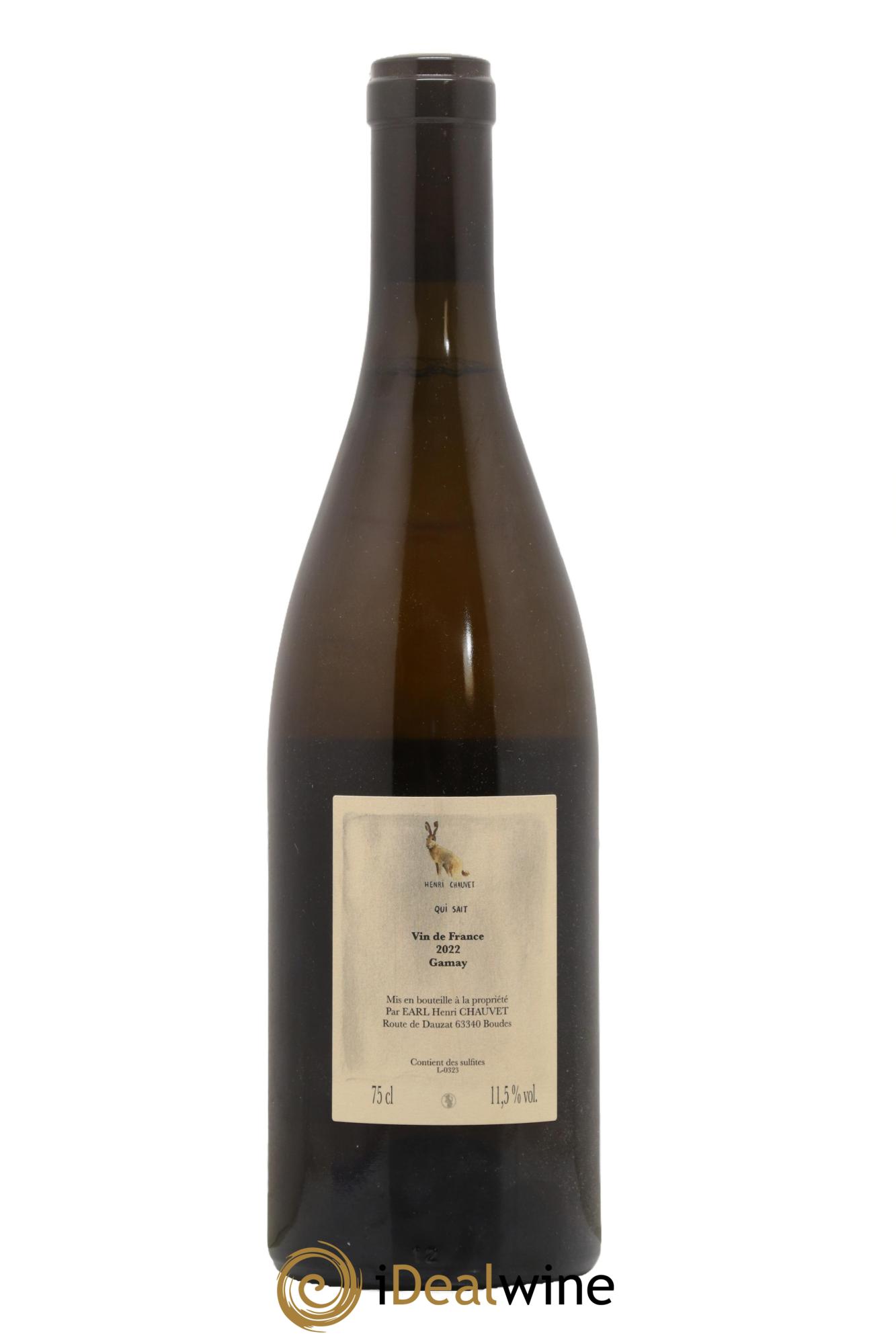 Vin de France Cotes D Auvergne Qui Sait Henri Chauvet 2022 - Posten von 1 Flasche - 1