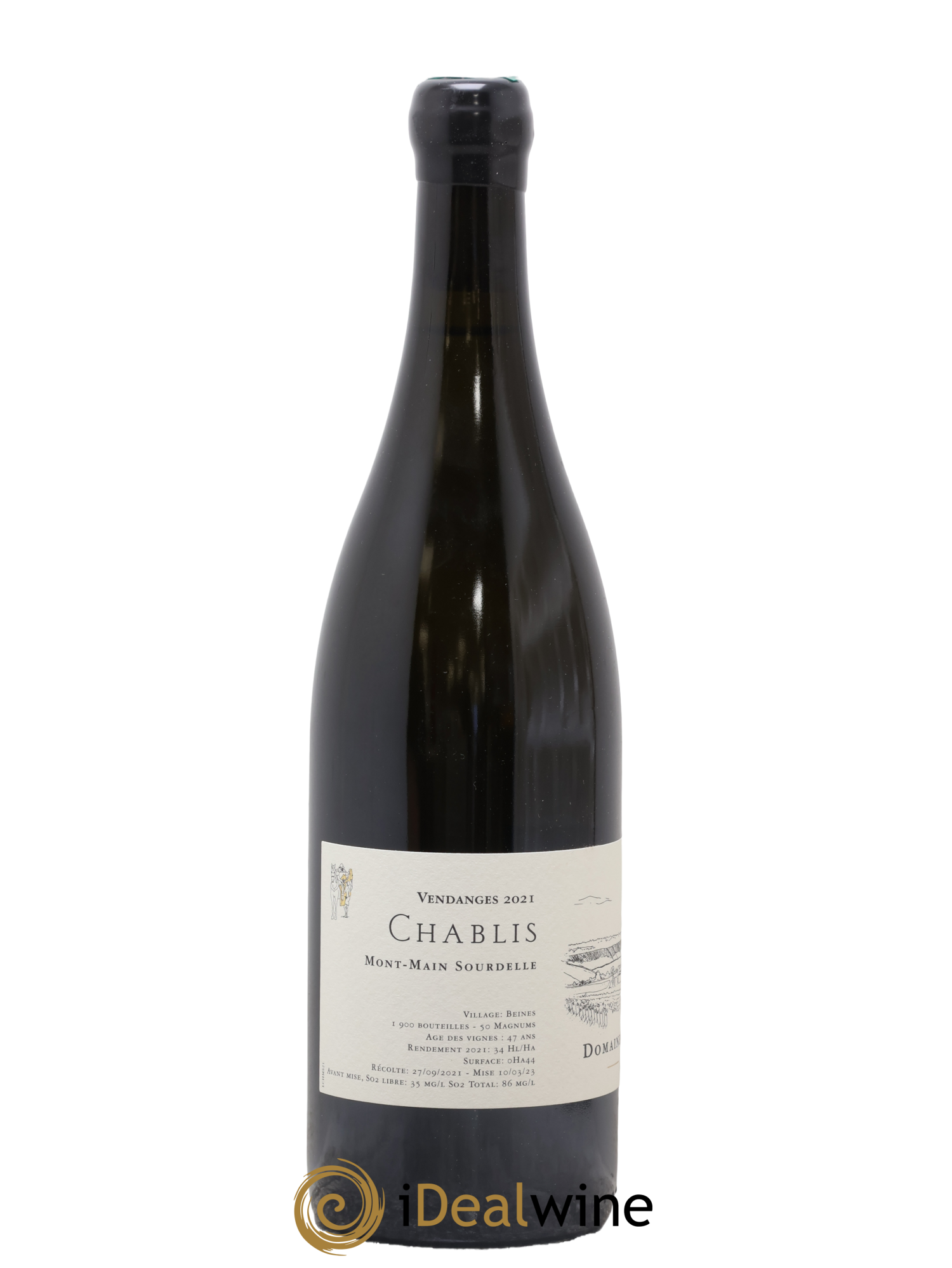 Chablis Mont-Main Sourdelle Jean Dauvissat 2021 - Lot de 1 bouteille - 1