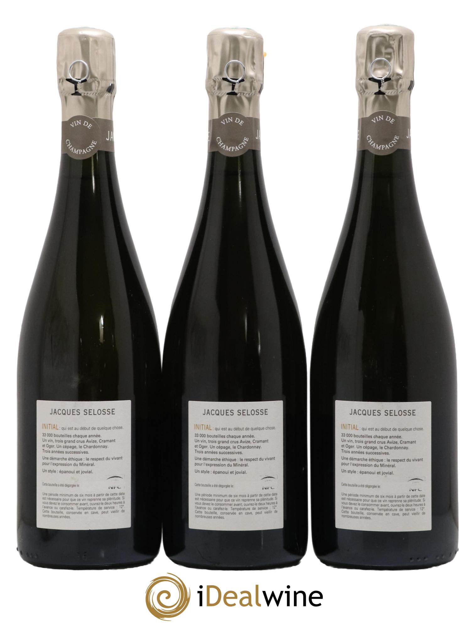 Initial Brut Jacques Selosse - Lot de 3 bouteilles - 1