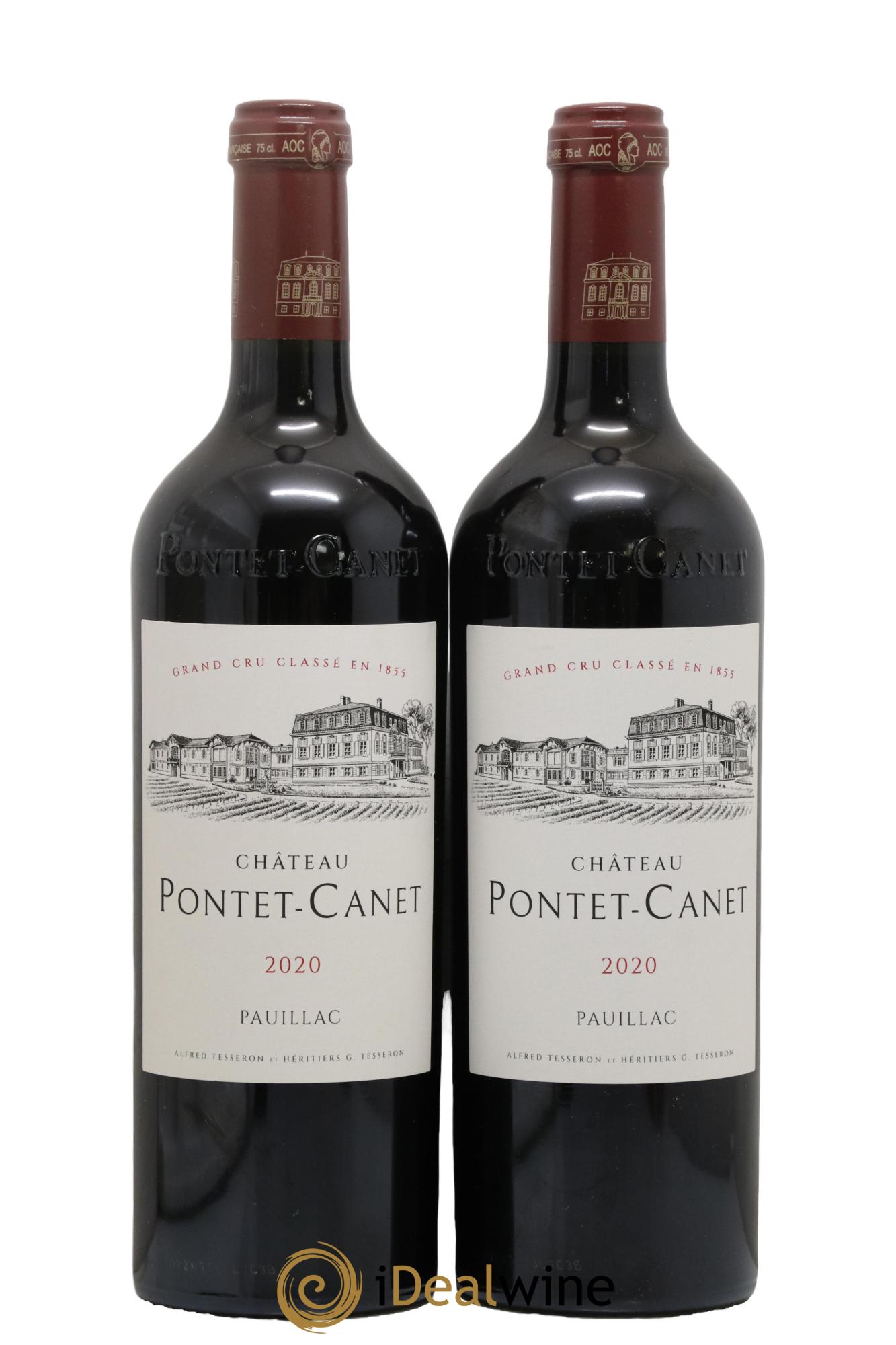 Château Pontet Canet 5ème Grand Cru Classé 2020 - Lot de 2 bouteilles - 0