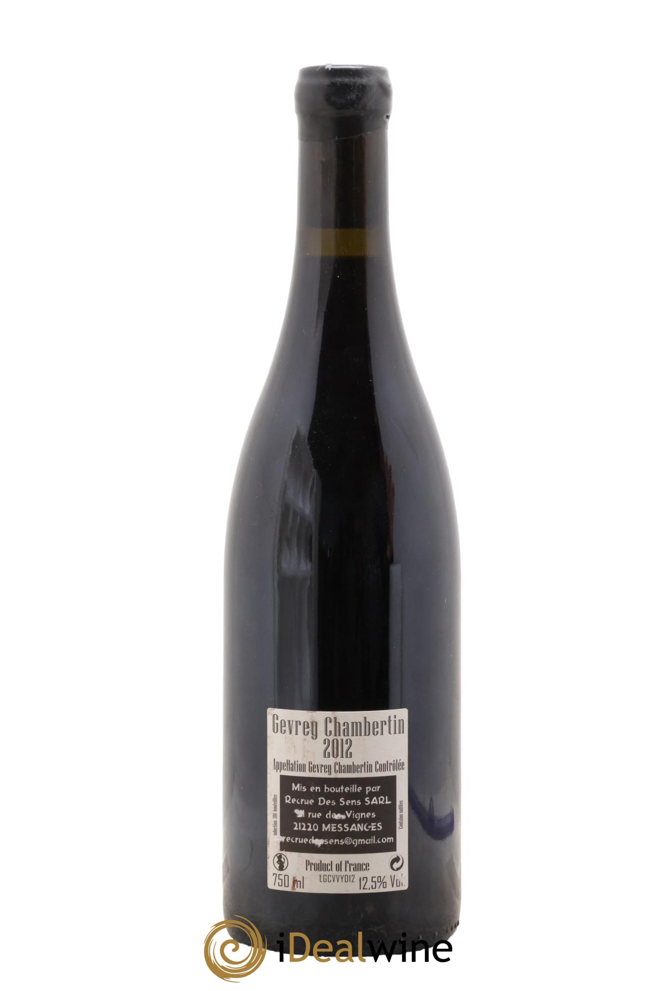Gevrey-Chambertin Vieilles Vignes Yann Durieux - Recrue des Sens 2012 - Lot of 1 bottle - 1