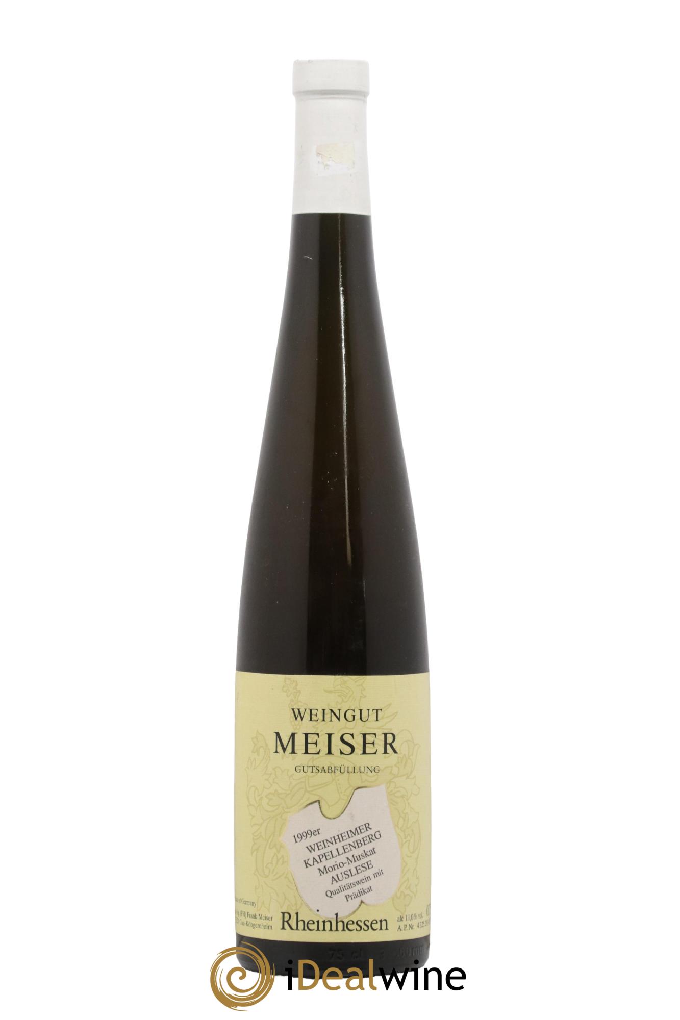 Allemagne Rheinhessen Muskat Auslese Gutsabfullung Auslese Weingut Meiser 1999 - Lot de 1 bouteille - 0