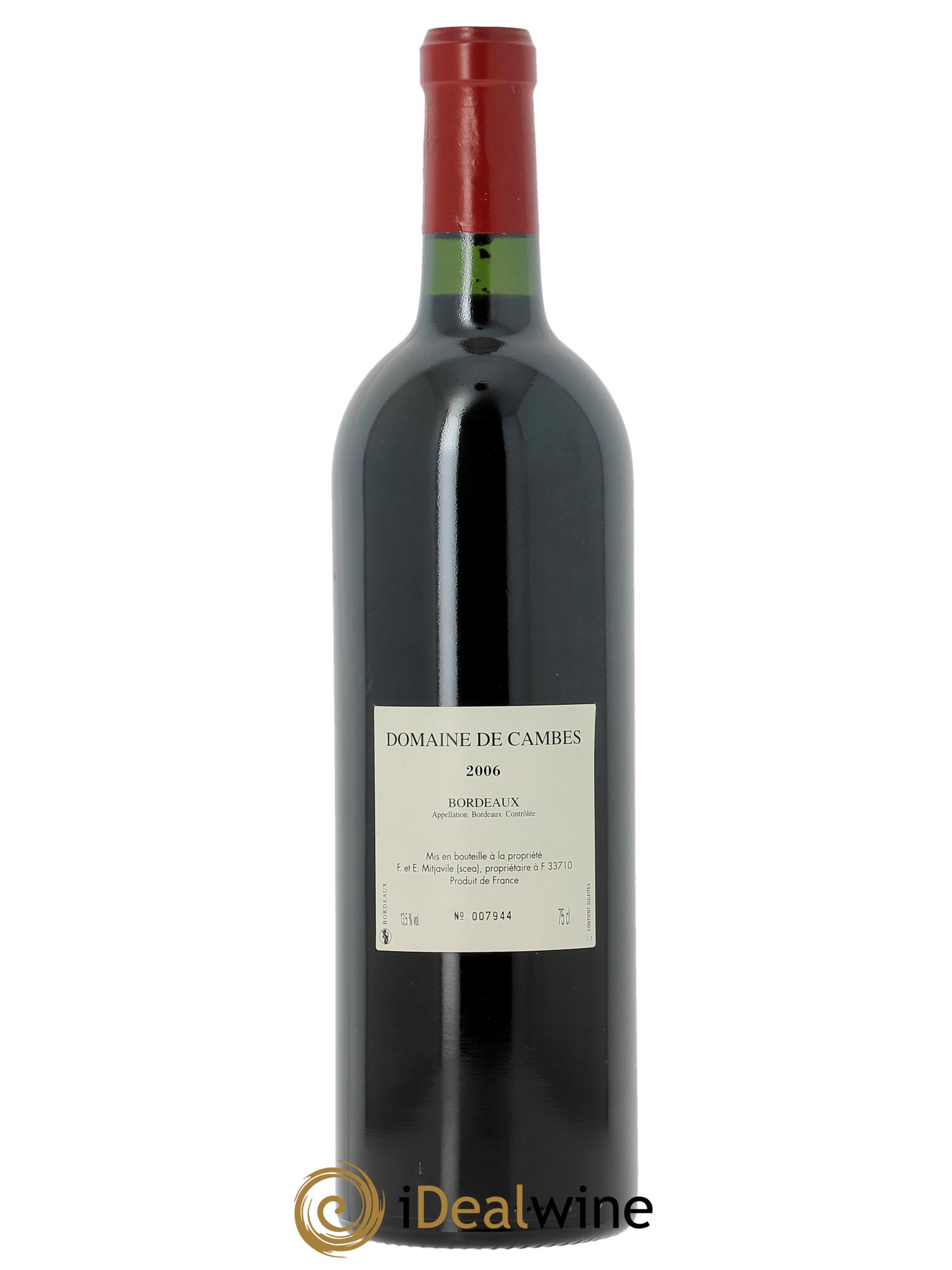 Domaine de Cambes (Cassetta in legno a partire da 6 bt) 2006 - Lotto di 1 bottiglia - 1