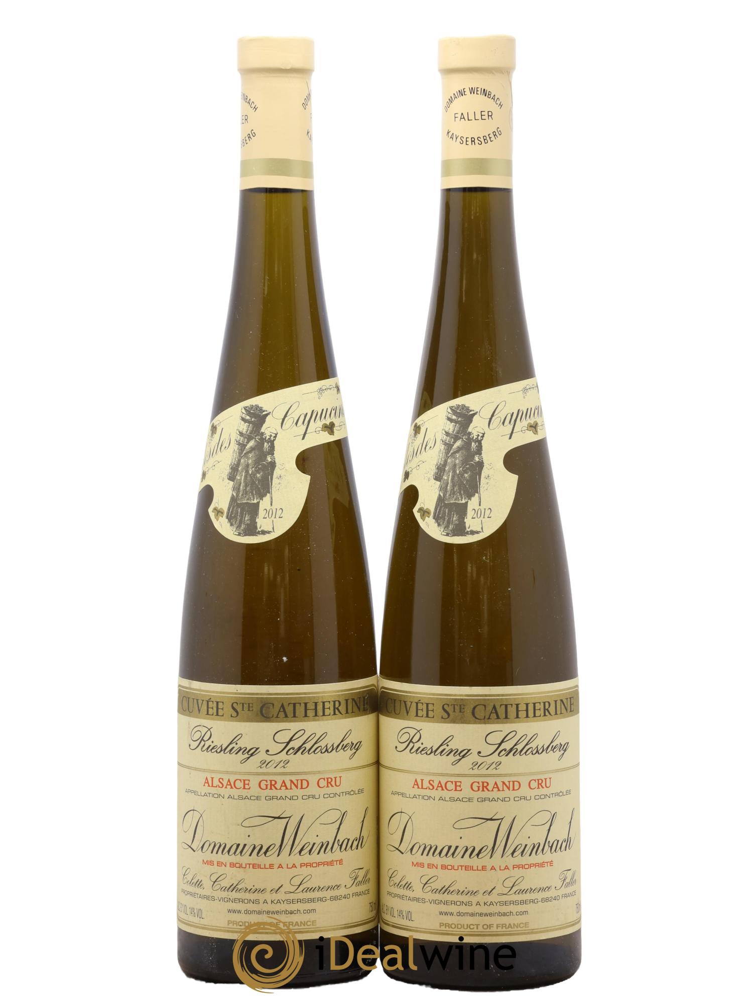 Alsace Grand Cru Riesling Schlossberg Cuvée Sainte Catherine Weinbach (Domaine) 2012 - Lot of 2 bottles - 0