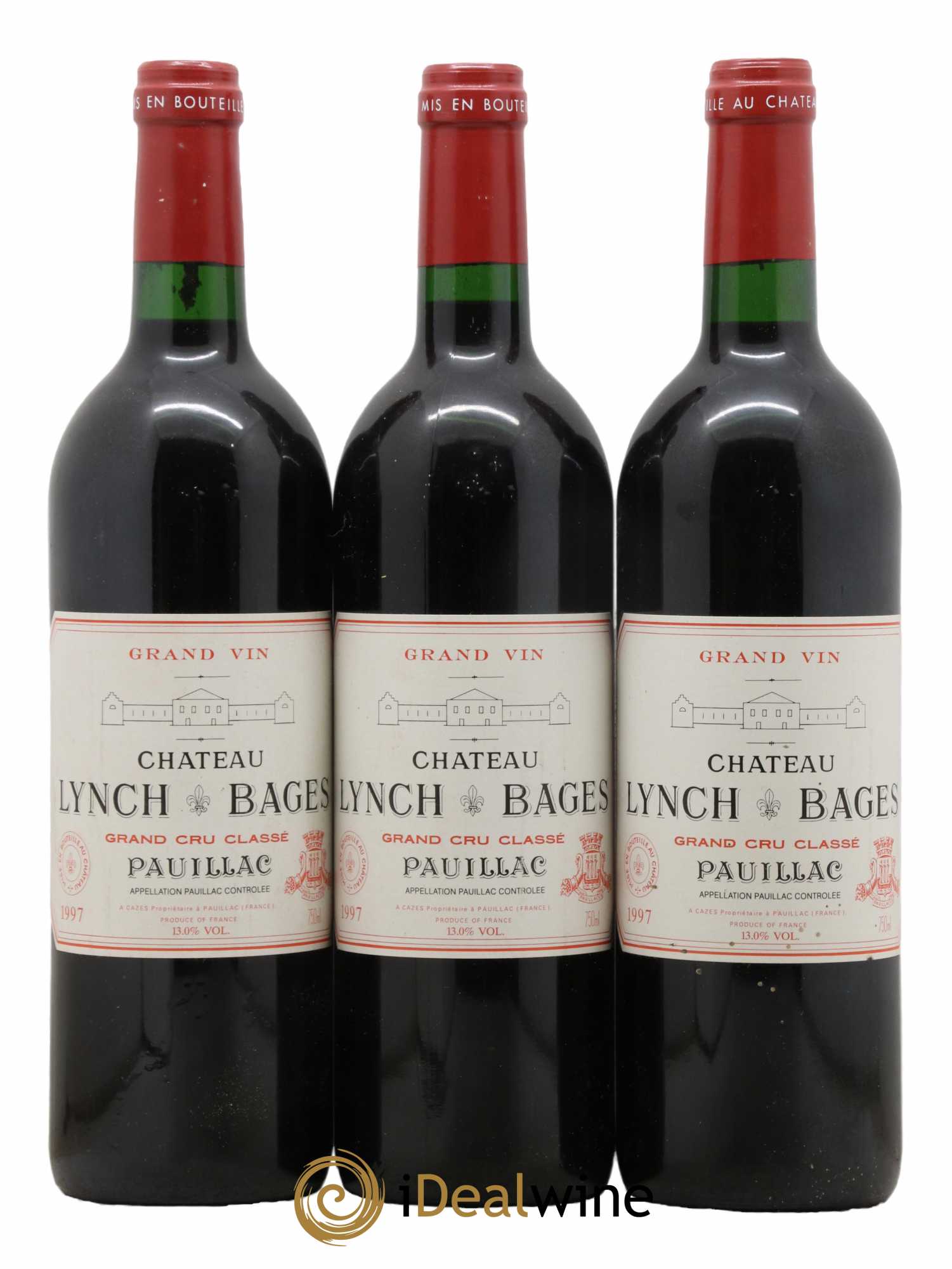 Château Lynch Bages 5ème Grand Cru Classé 1997 - Lot de 3 bouteilles - 0