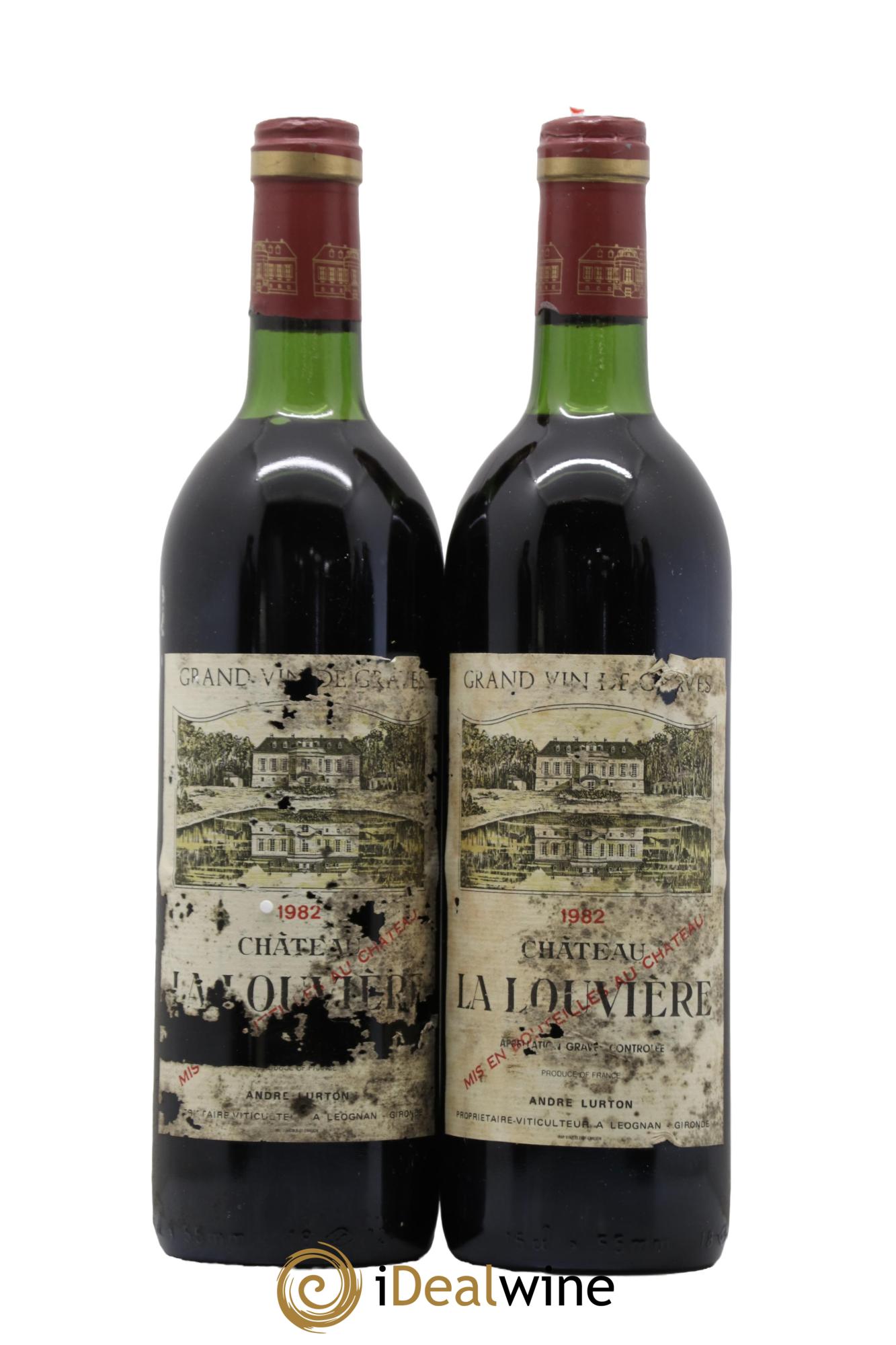 Château la Louvière 1982 - Lot de 2 bouteilles - 0