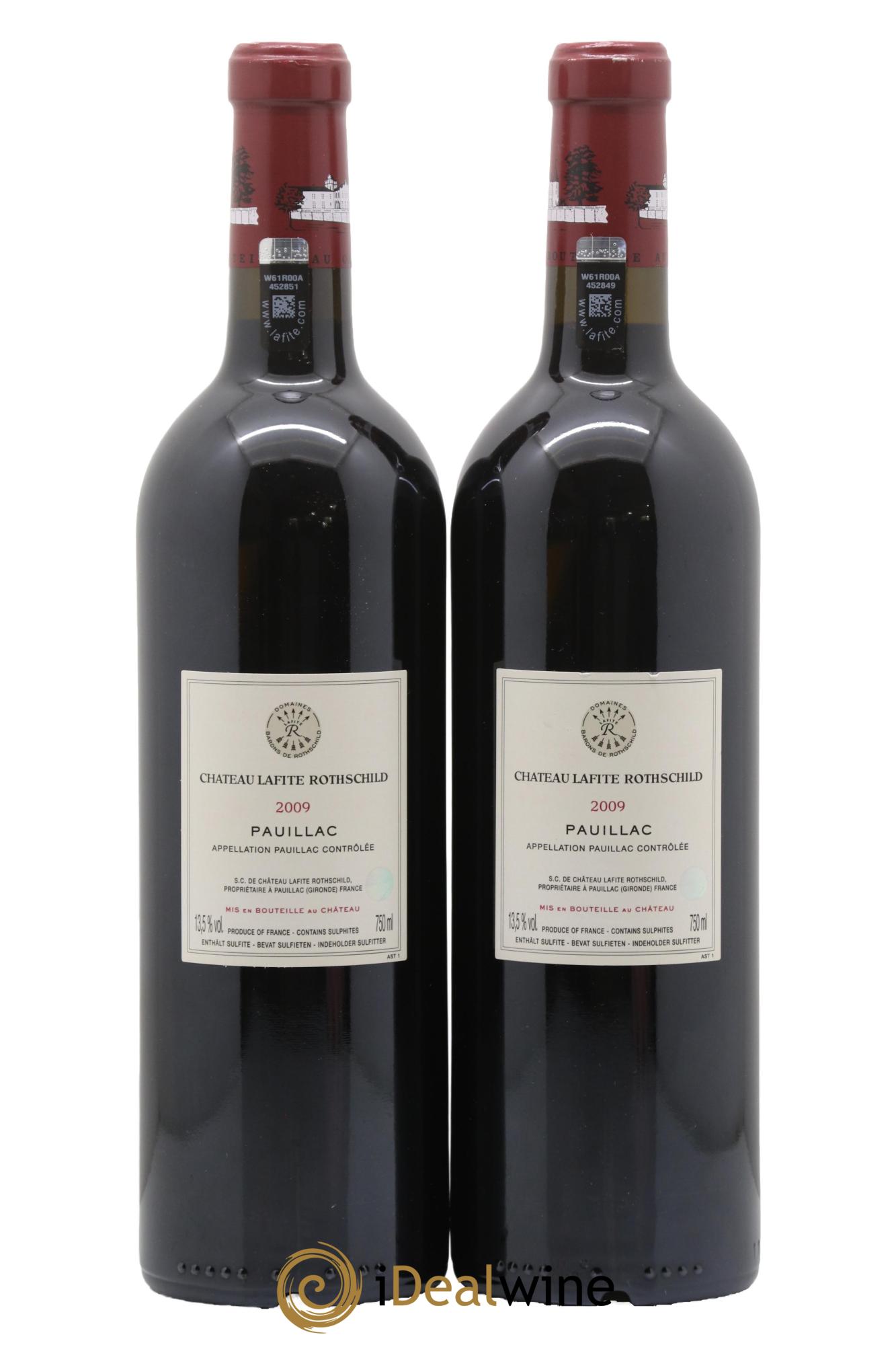 Château Lafite Rothschild 1er Grand Cru Classé 2009 - Lot de 2 bouteilles - 1