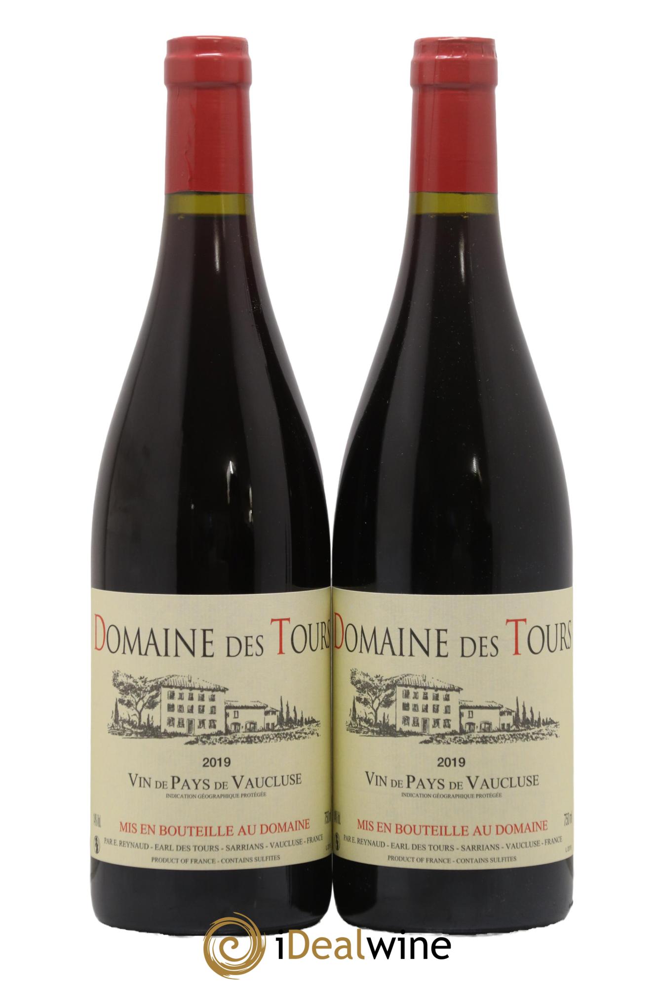 Vaucluse Domaine des Tours Merlot Emmanuel Reynaud 2019 - Lotto di 2 bottiglie - 0