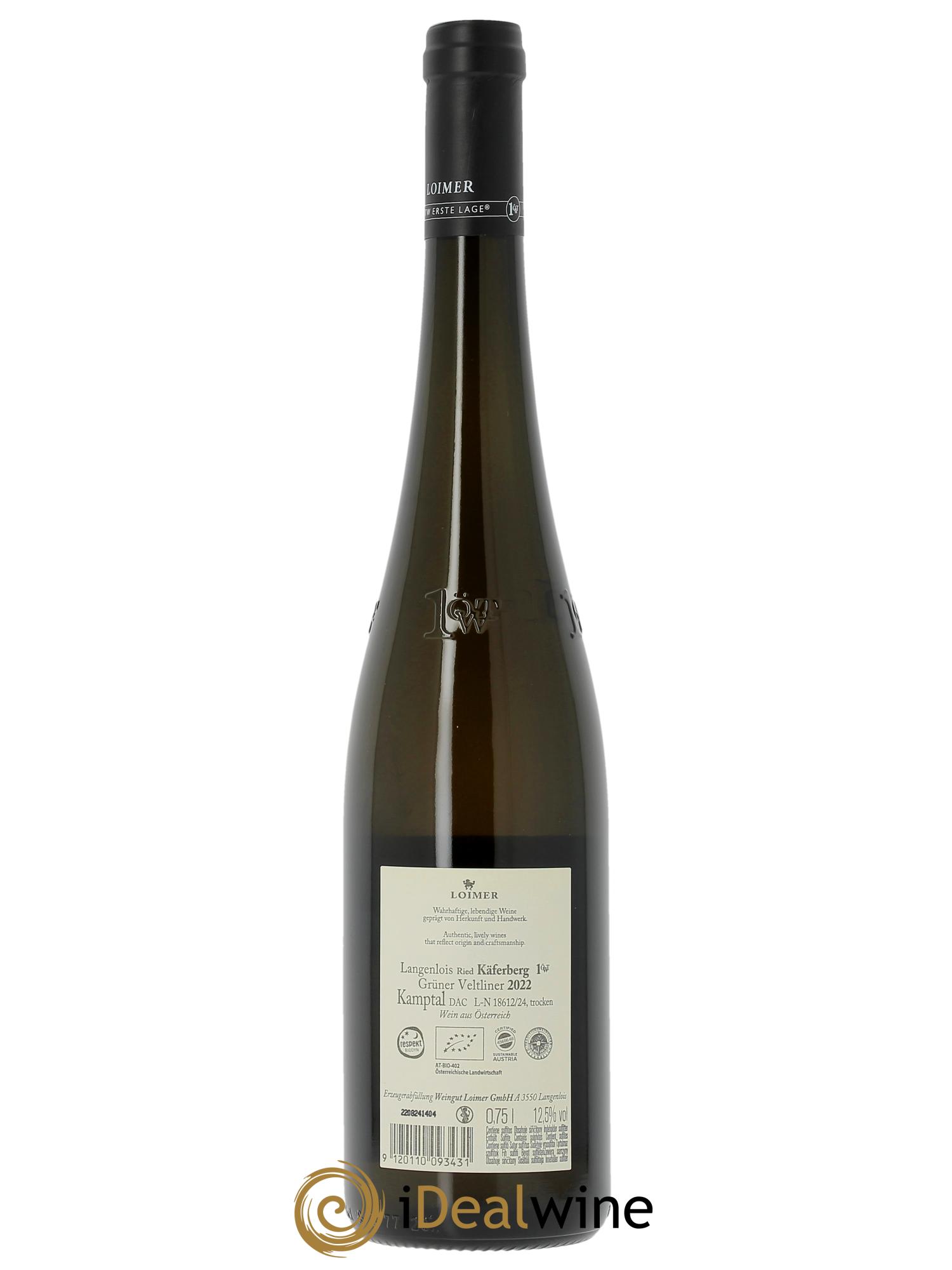 Grüner Veltliner Loimer Käferberg  2022 - Lotto di 1 bottiglia - 1