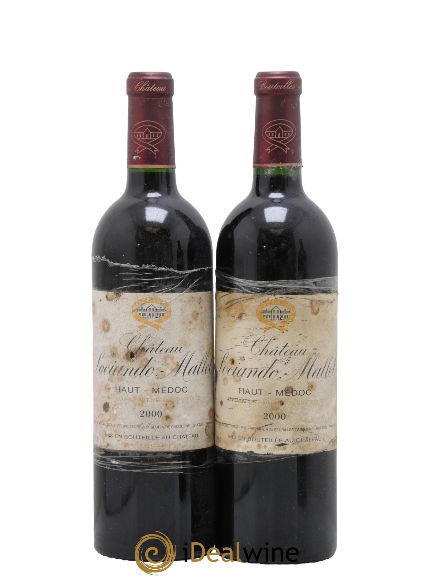 Château Sociando Mallet 2000 - Posten von 2 Flaschen - 0