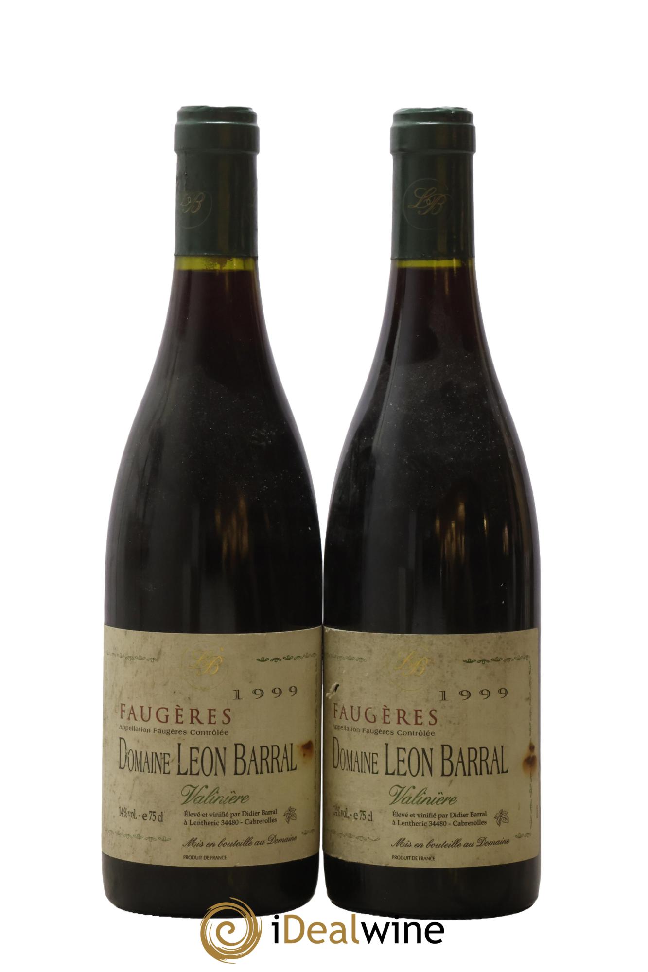 Faugères Valinière Domaine Léon Barral 1999 - Lot de 2 bouteilles - 0