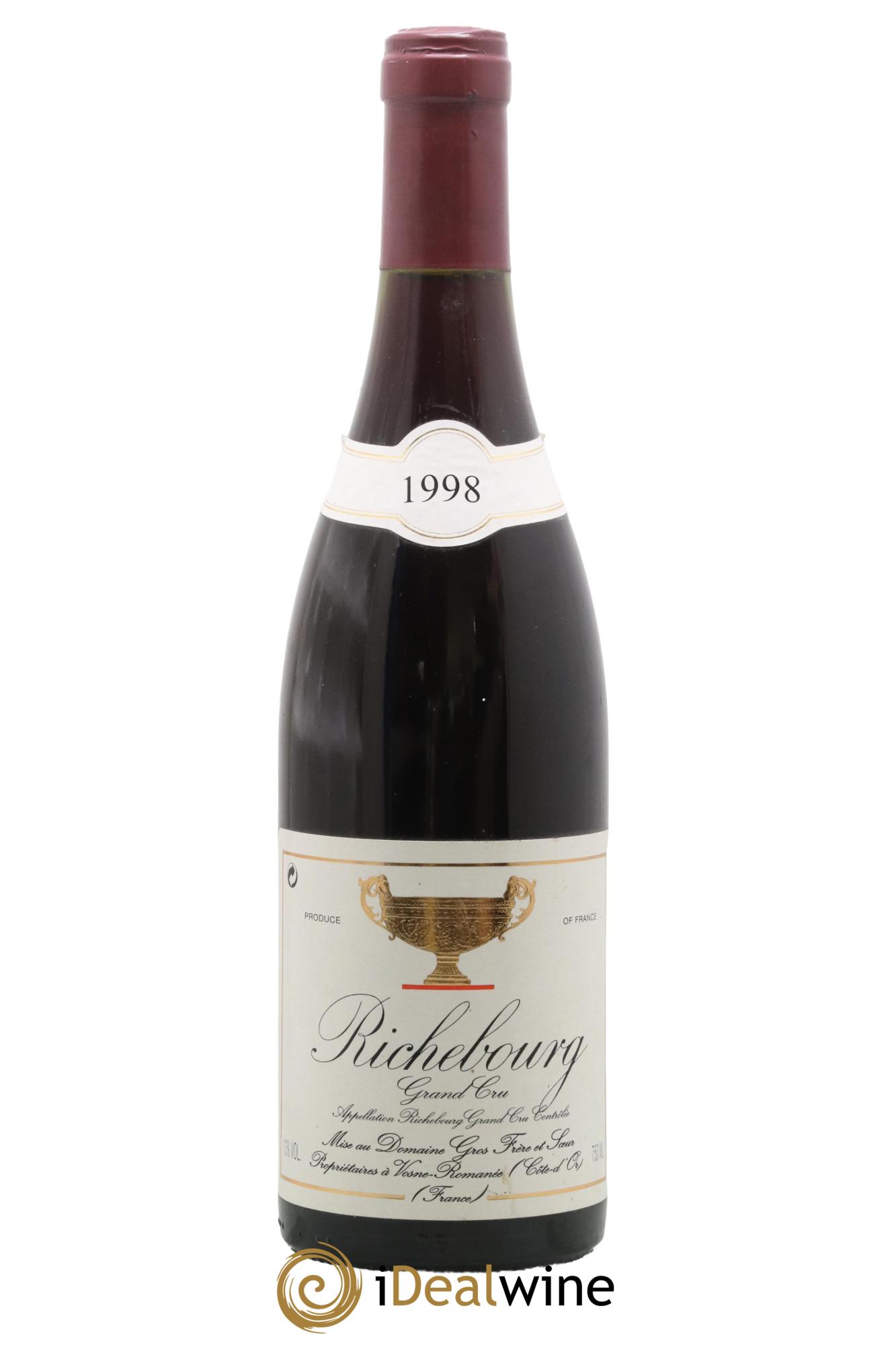 Richebourg Grand Cru Gros Frère & Soeur 1998 - Lot de 1 bouteille - 0