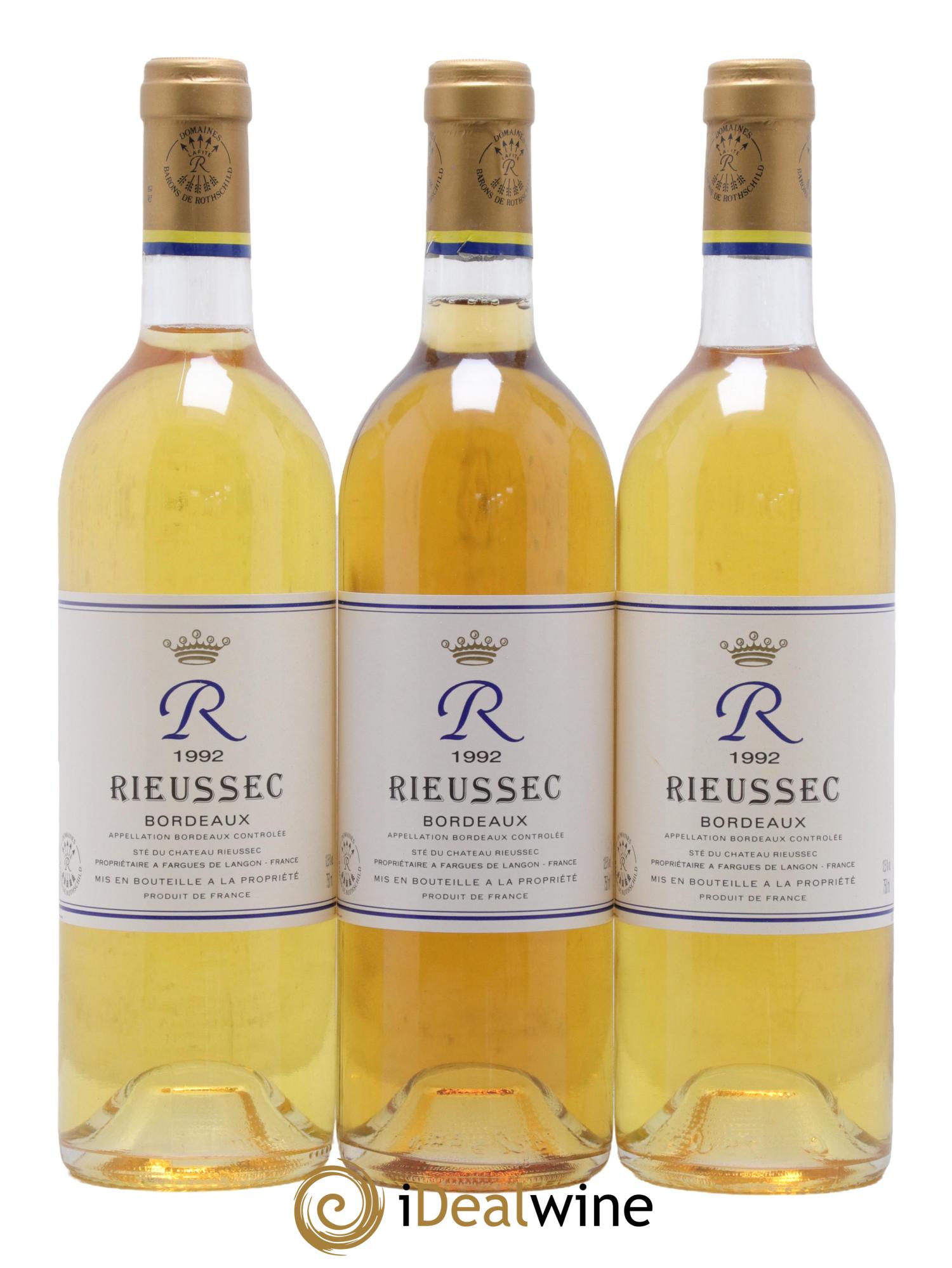 R de Rieussec  1992 - Lot of 12 bottles - 1
