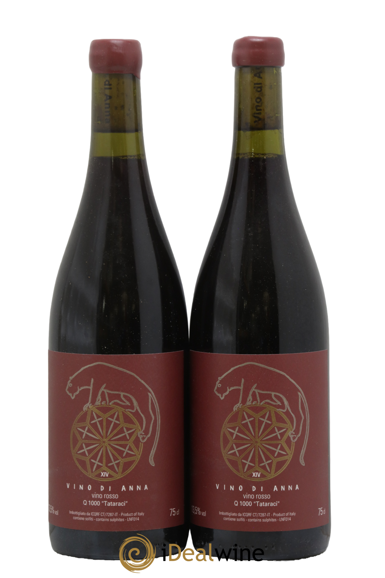 Italie Terre Siciliane IGT Q1000 Tataraci Vino di Anna 2014 - Lot of 2 bottles - 0