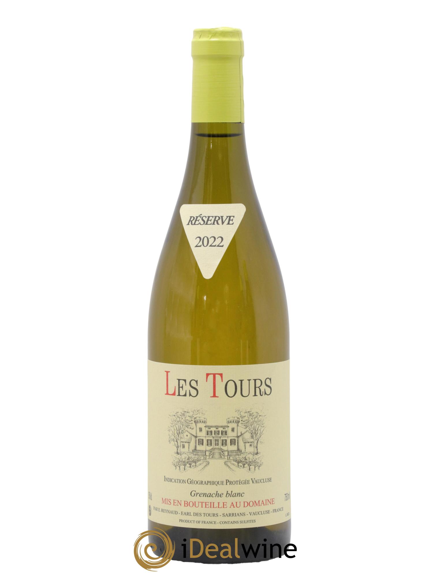 Vaucluse (Vin de Pays de Vaucluse) Les Tours Grenache Blanc Emmanuel Reynaud 2022 - Lot de 1 bouteille - 0