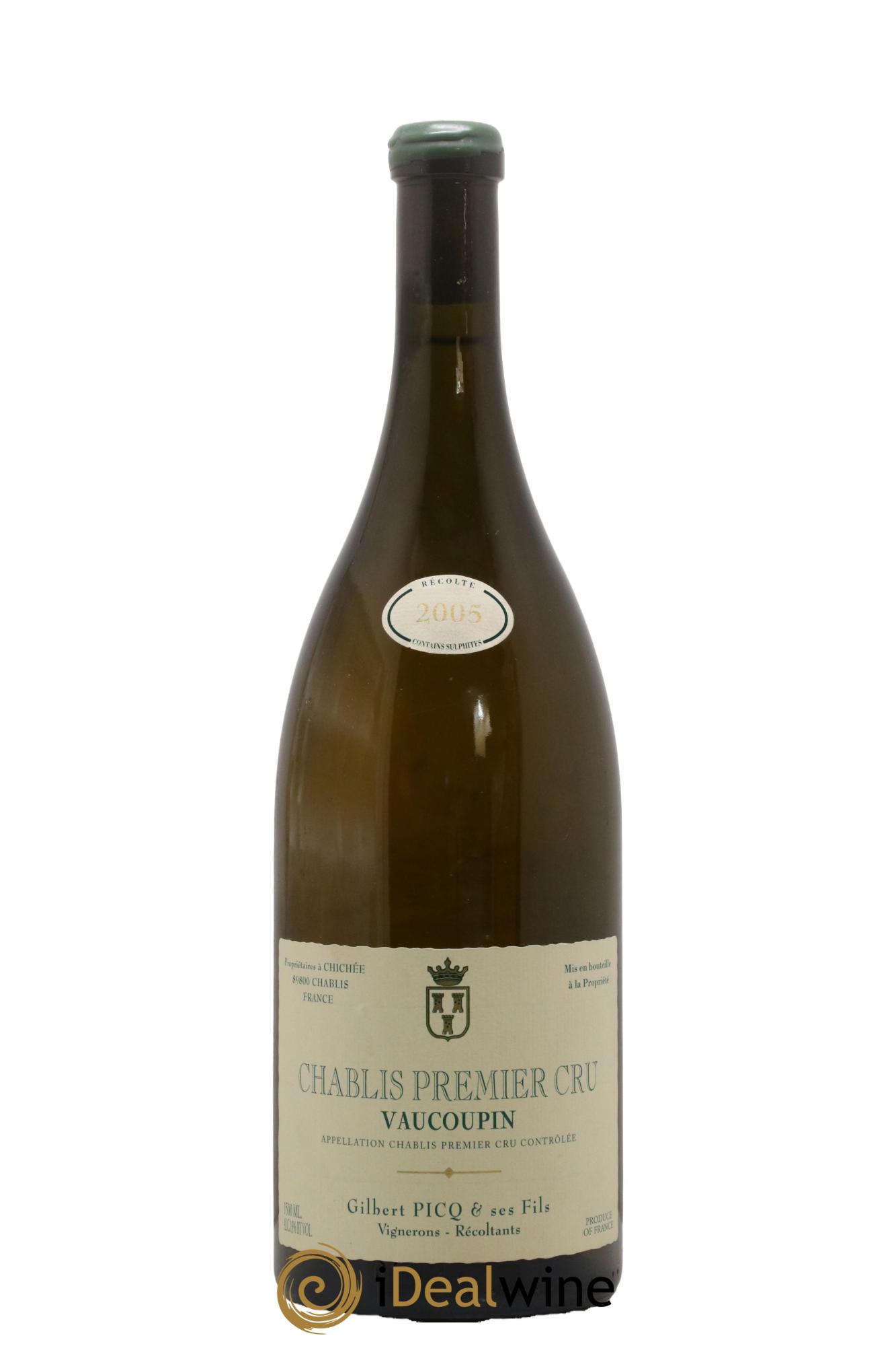 Chablis 1er Cru Vaucoupins Gilbert Picq & Fils 2005 - Lotto di 1 magnum - 0