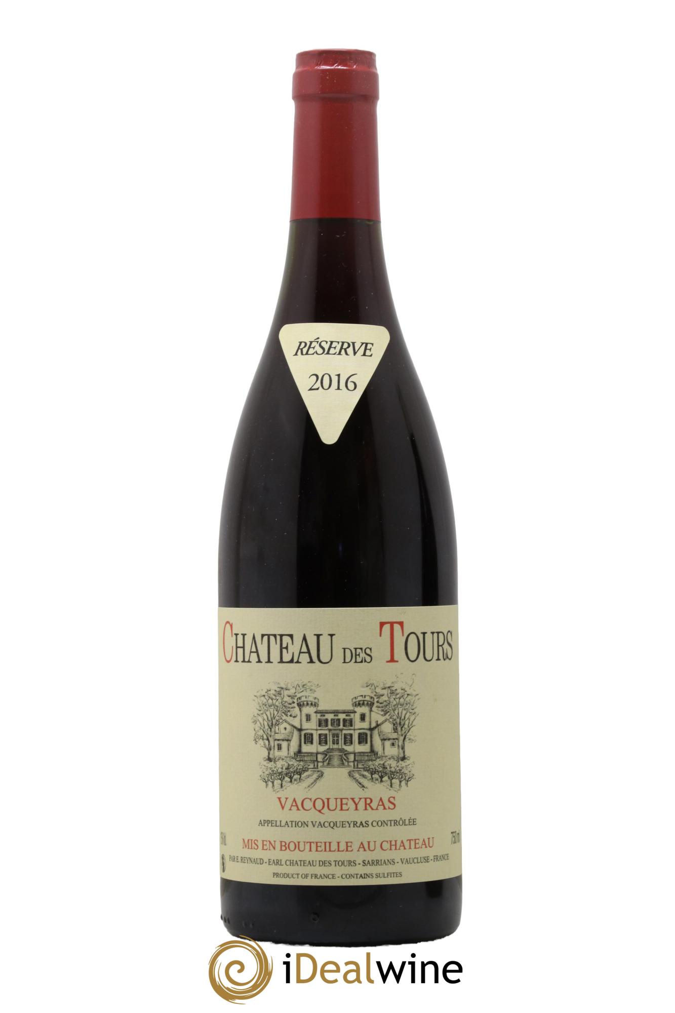 Vacqueyras Château des Tours Emmanuel Reynaud 2016 - Lot de 1 bouteille - 0