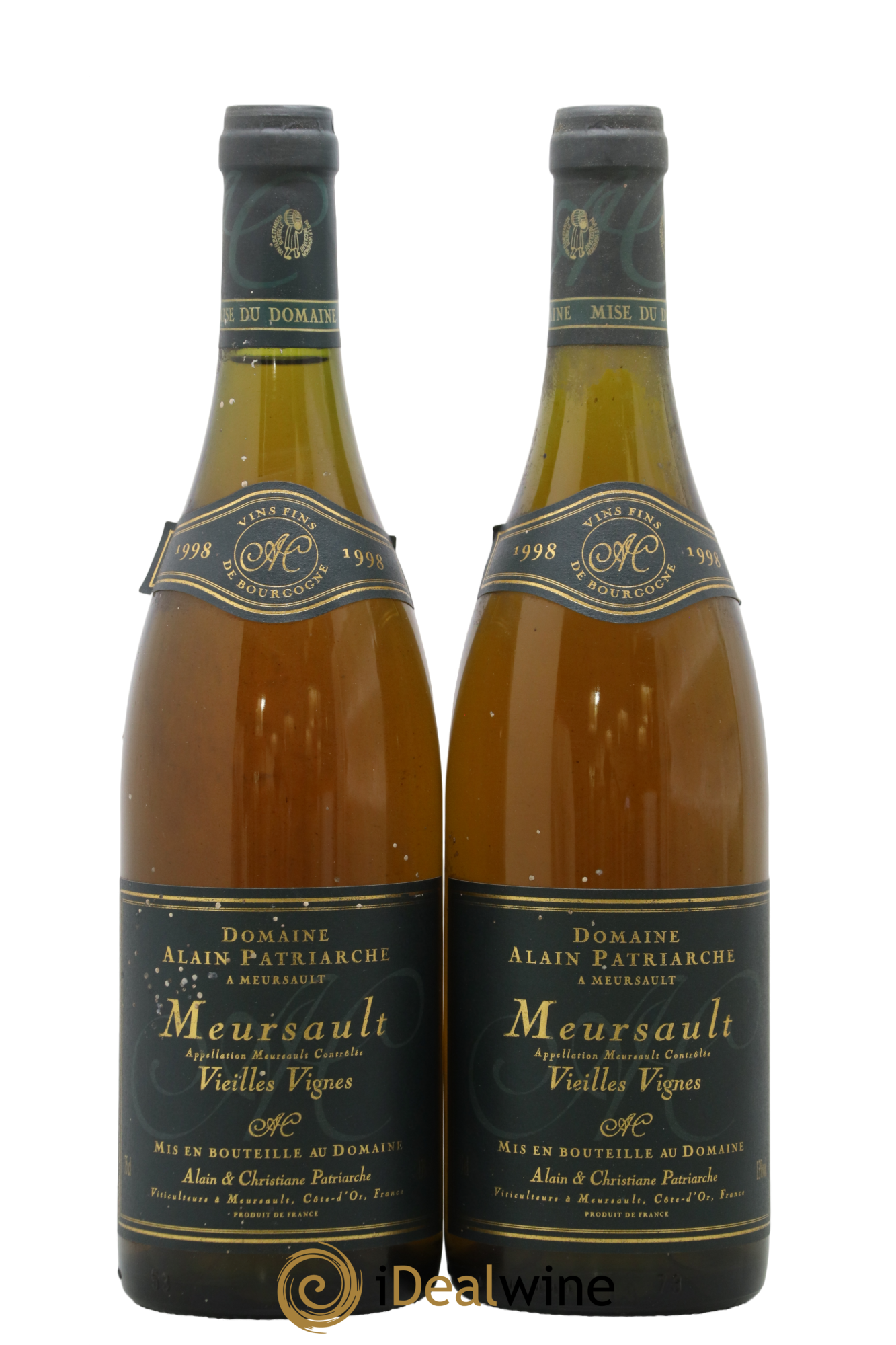 Meursault Vieilles Vignes Alain Patriarche 1998 - Lot de 2 bouteilles - 0