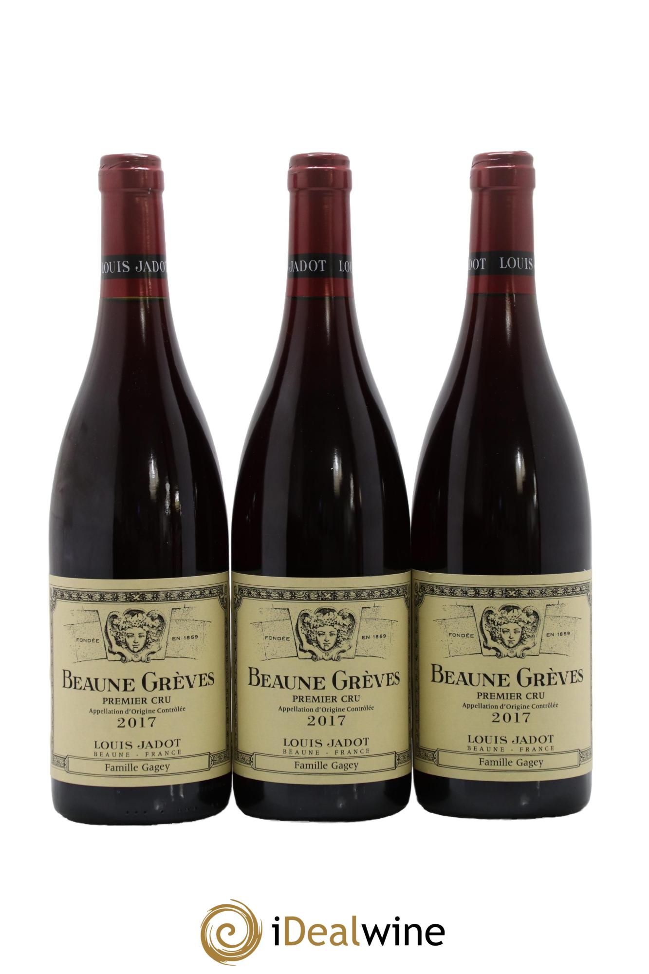 Beaune 1er Cru Grèves Domaine Louis Jadot 2017 - Lotto di 3 bottiglie - 0