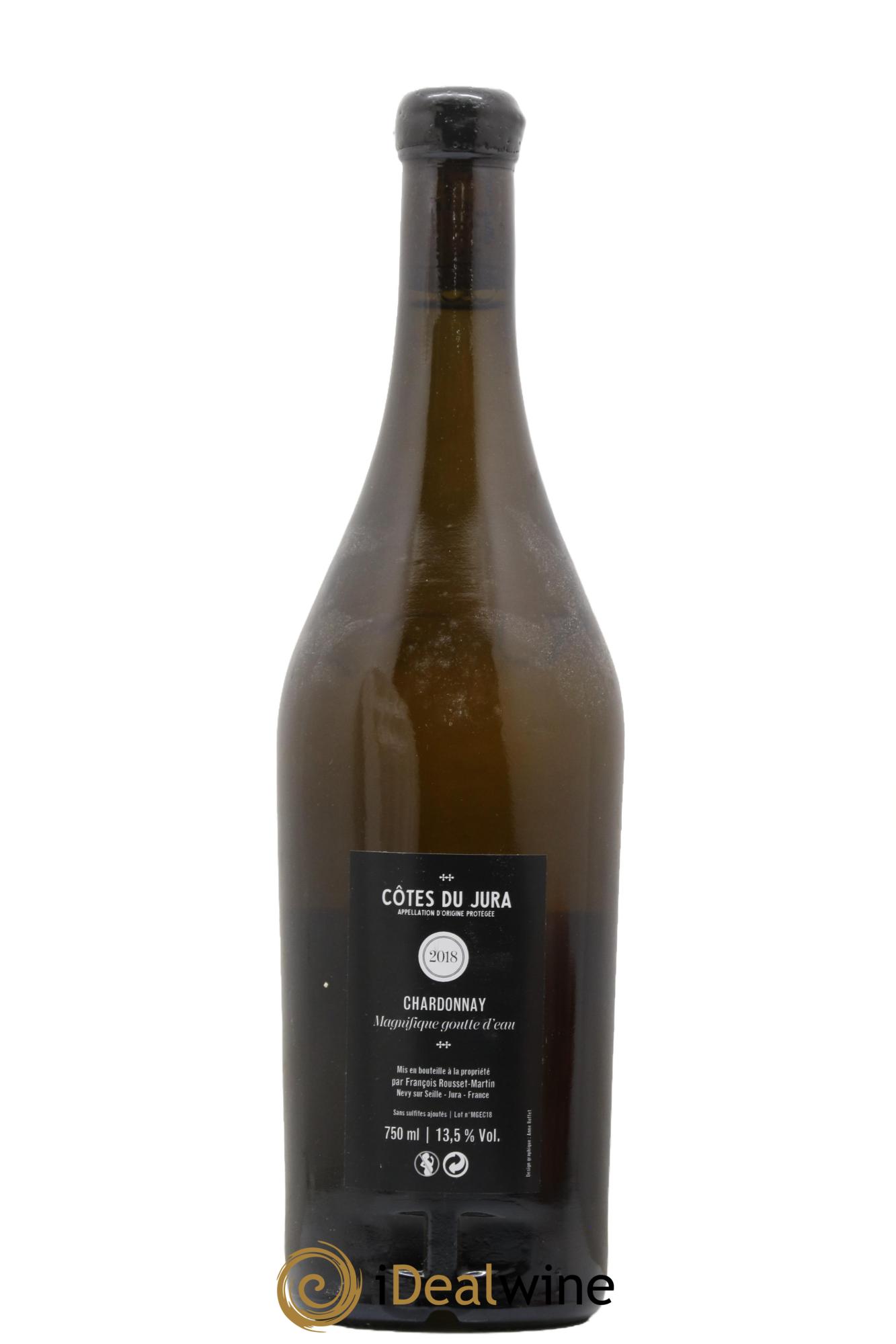 Côtes du Jura Chardonnay Magnifique goutte d'eau François Rousset Martin 2018 - Lot de 1 bouteille - 1