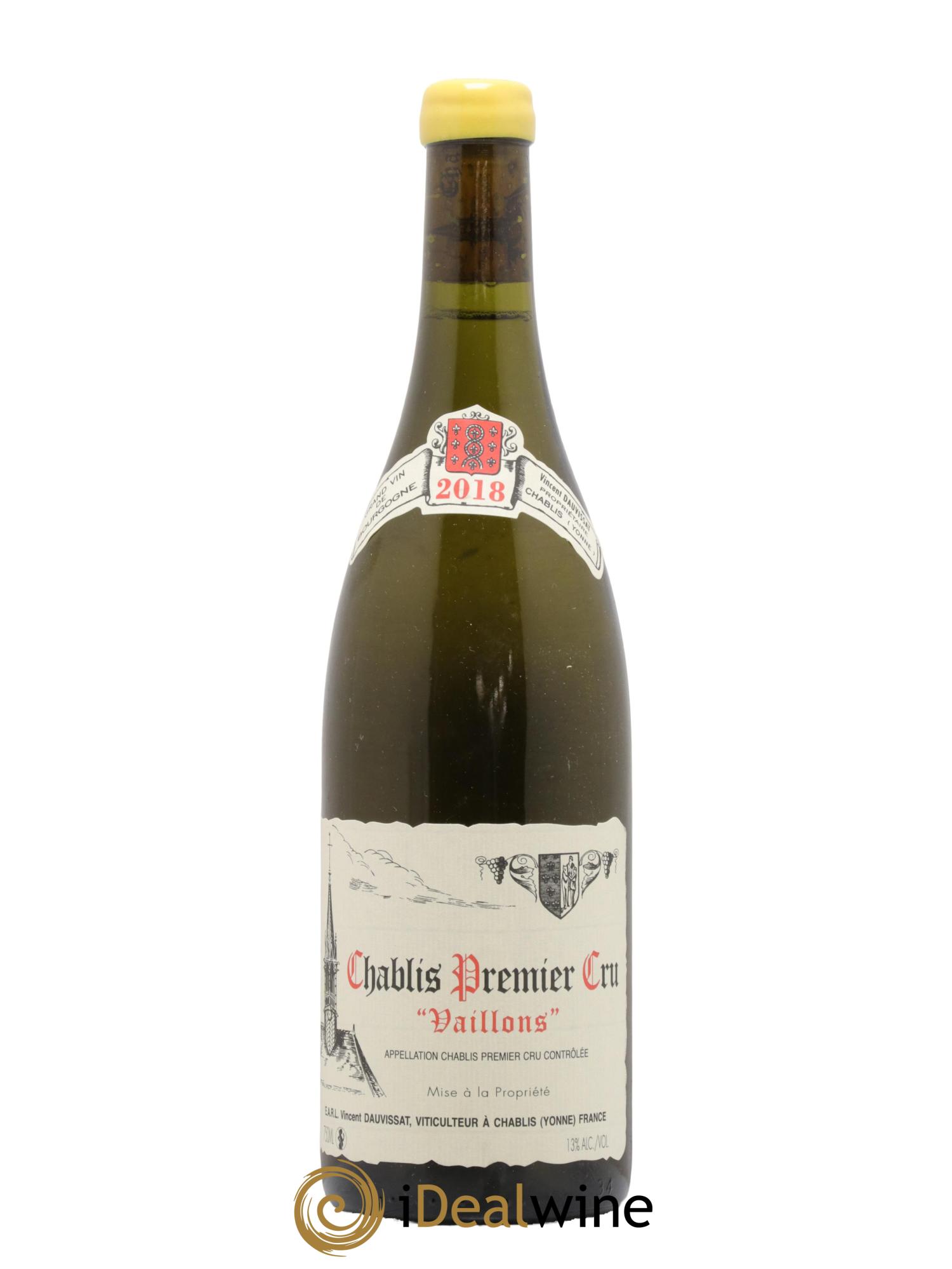 Chablis 1er Cru Vaillons Vincent Dauvissat (Domaine) 2018 - Lot de 1 bouteille - 0