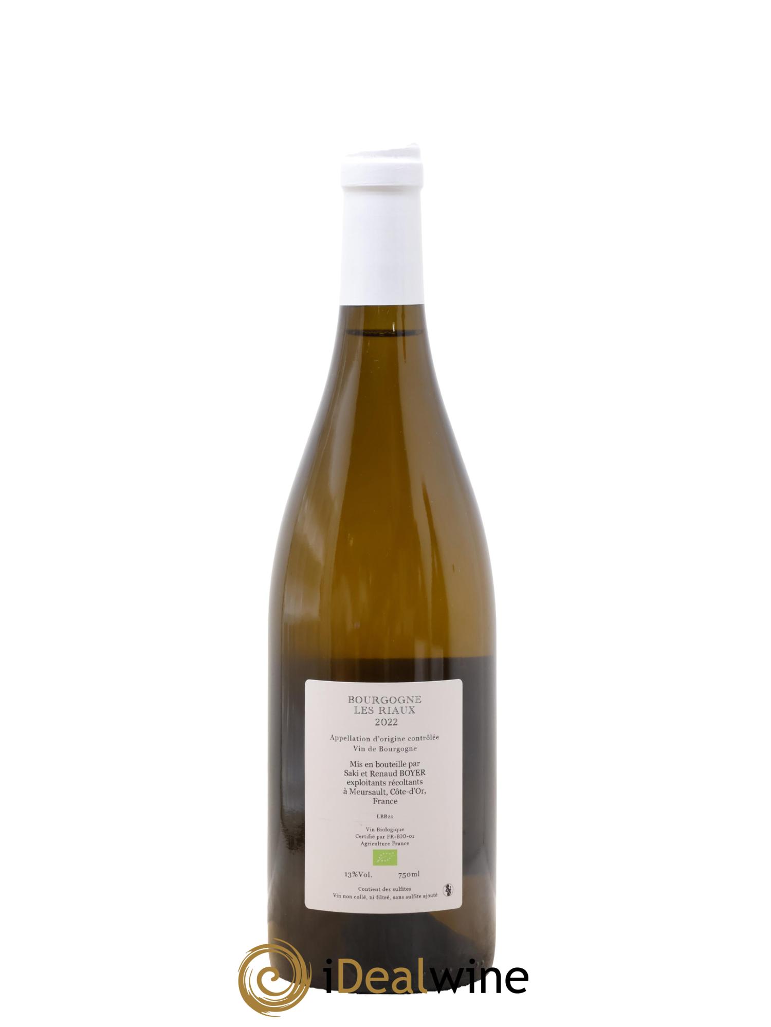 Bourgogne Les Riaux Renaud Boyer 2022 - Lot of 1 bottle - 1