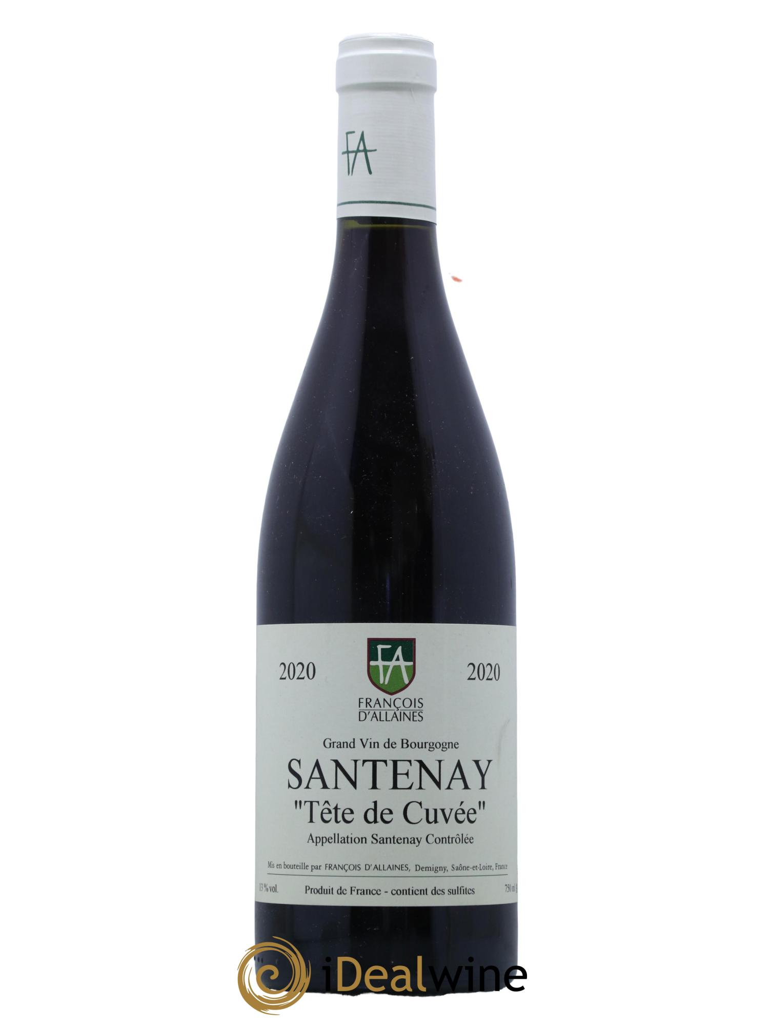 Santenay Tête de Cuvée François d'Allaines 2020 - Lot de 1 bouteille - 0