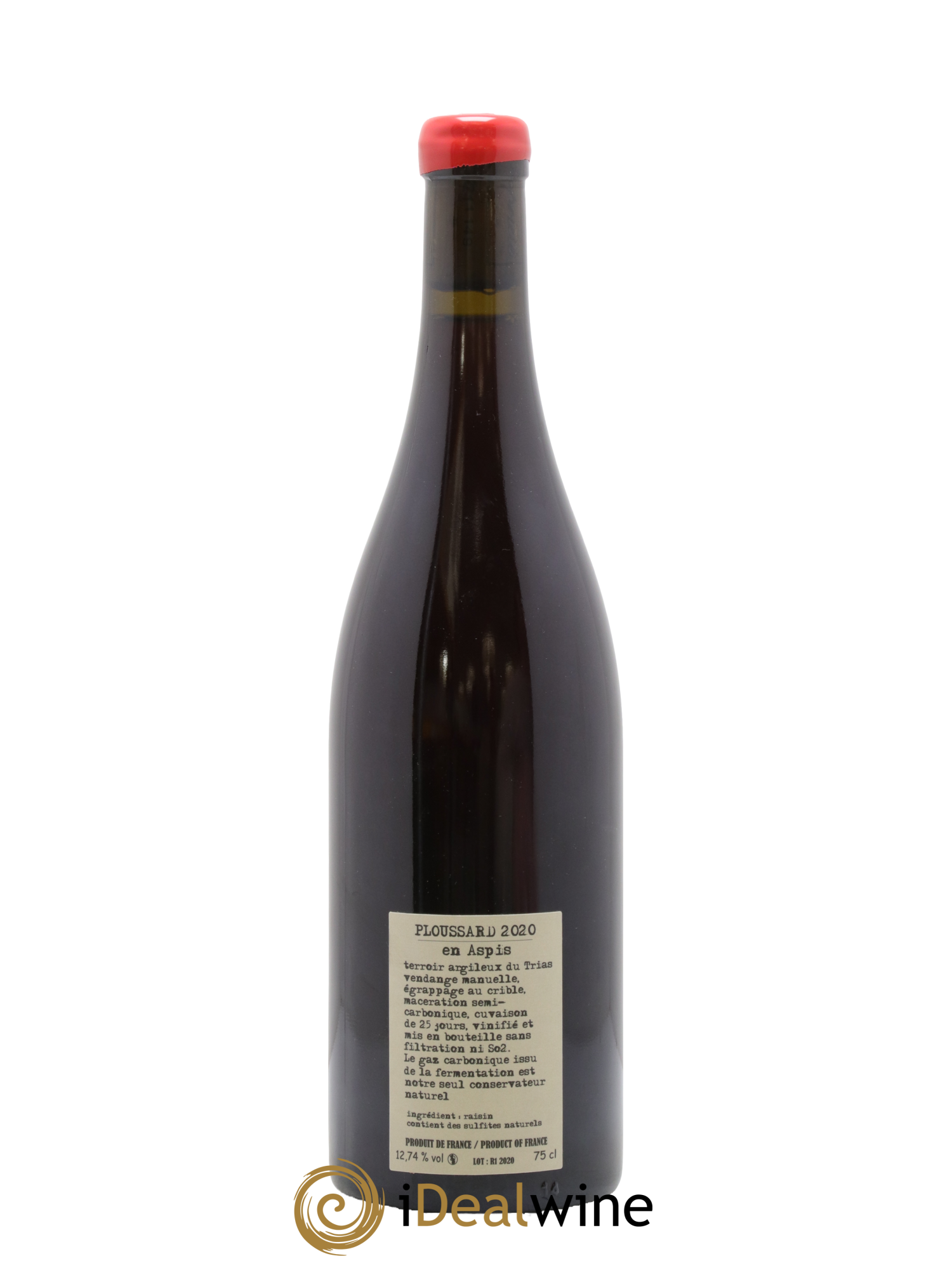 Arbois-Pupillin Ploussard En Aspis Adeline Houillon & Renaud Bruyère 2020 - Lot de 1 bouteille - 1