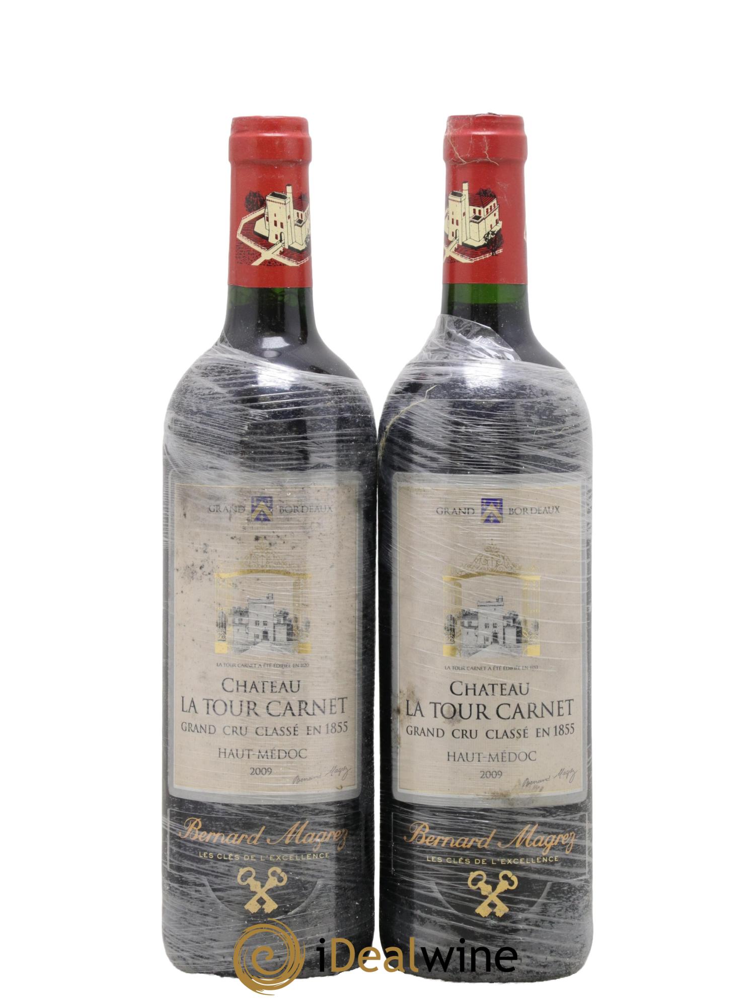 Château la Tour Carnet 4ème Grand Cru Classé 2009 - Lot of 2 bottles - 0