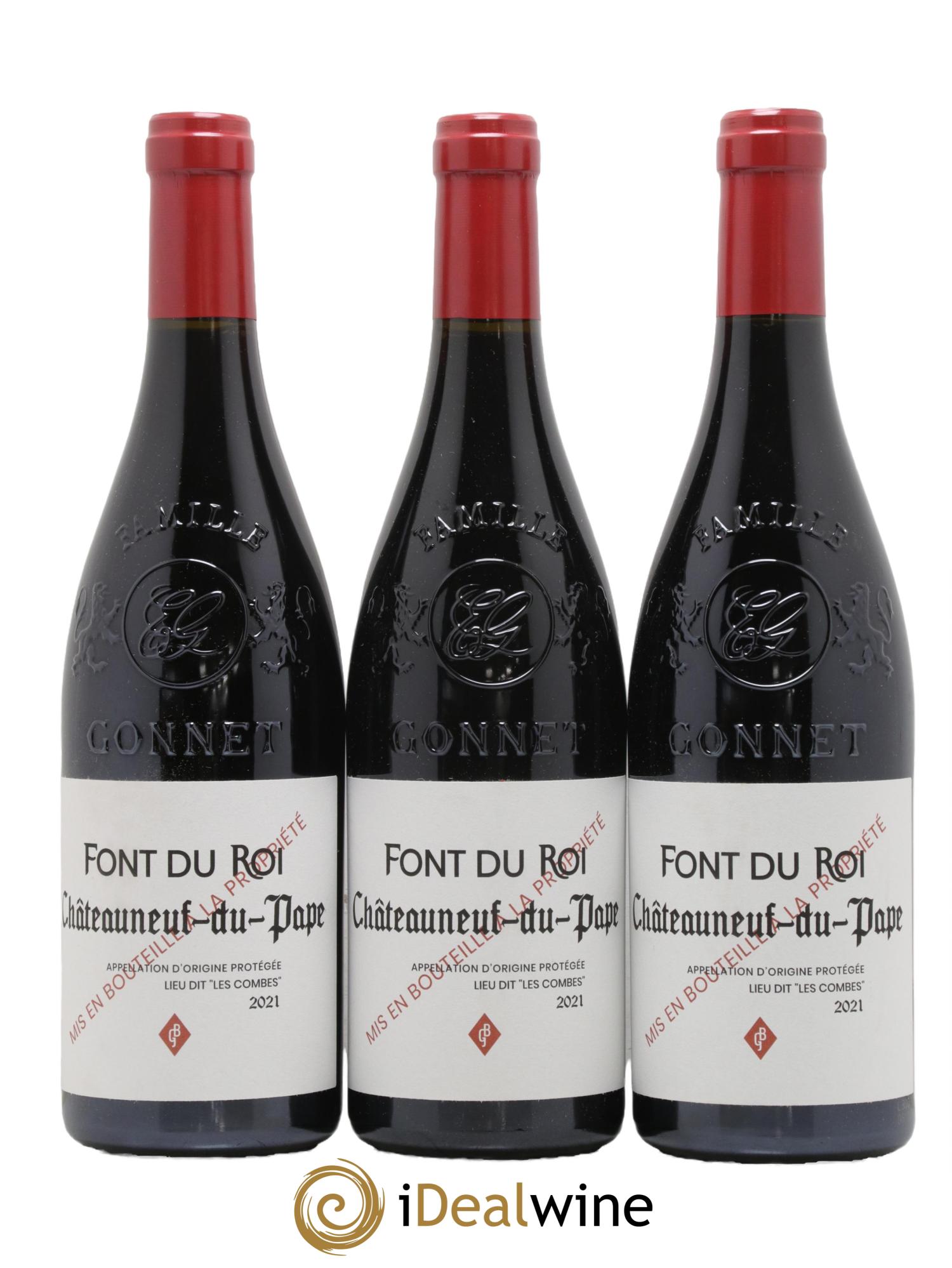 Châteauneuf-du-Pape Domaine Font Roi Les Combes 2021 - Lot de 3 bouteilles - 0
