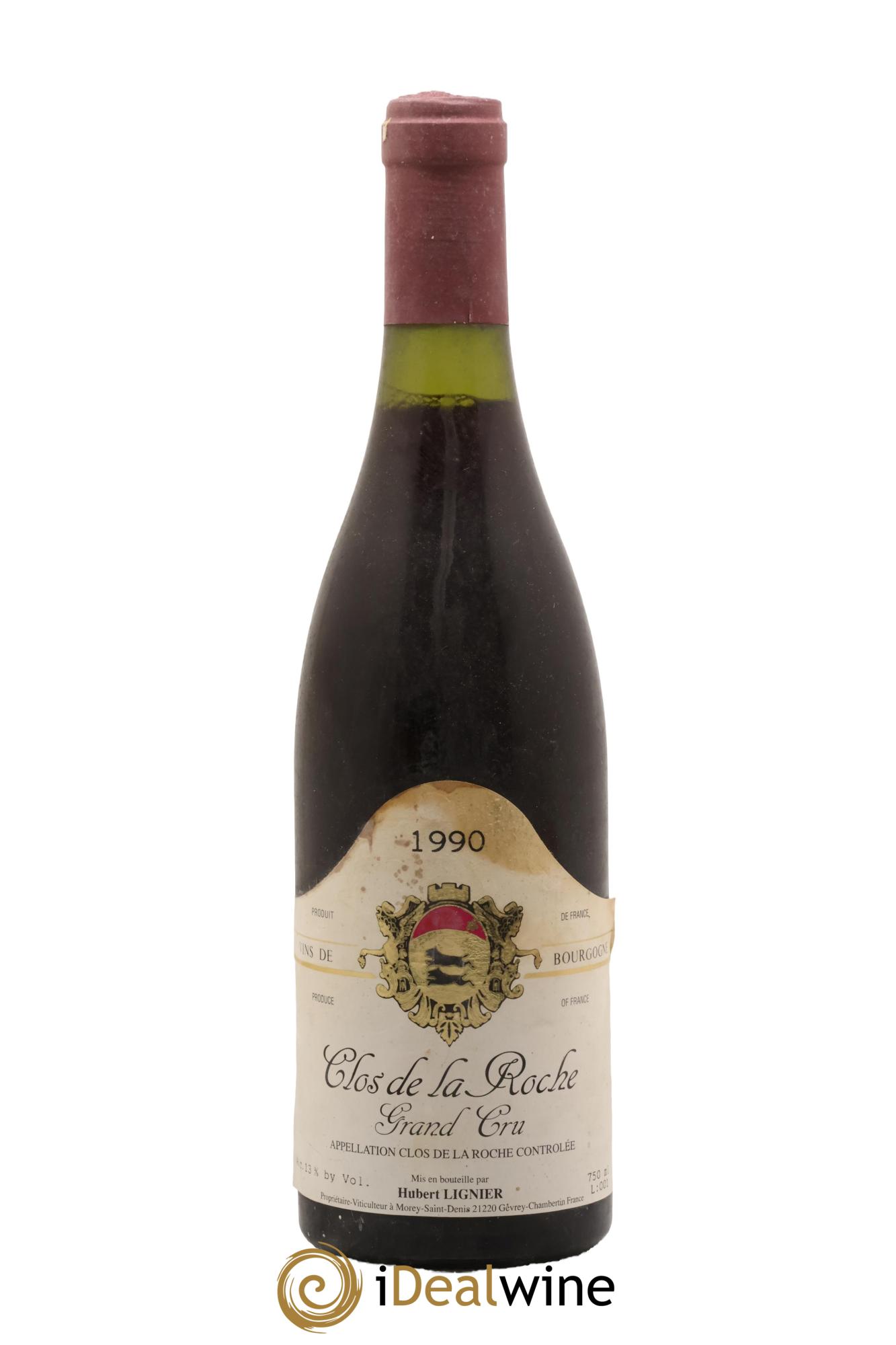 Clos de la Roche Grand Cru Hubert Lignier (Domaine) 1990 - Lot de 1 bouteille - 0