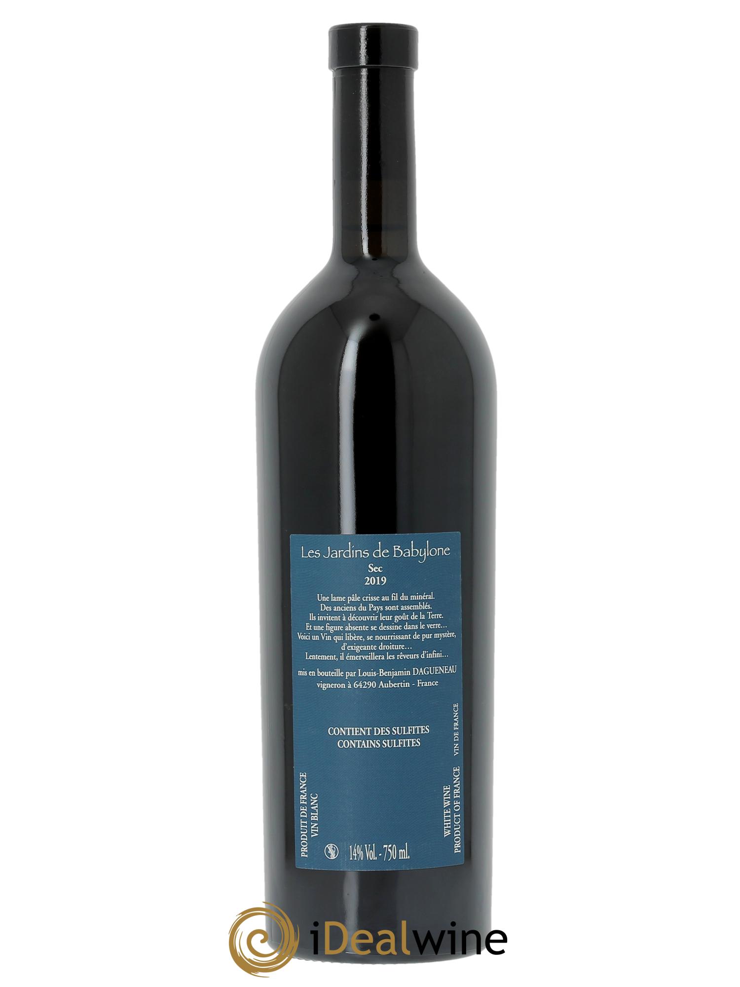 Vin de France(anciennement Jurançon) Les Jardins de Babylone Sec Didier Dagueneau  2019 - Posten von 1 Flasche - 1