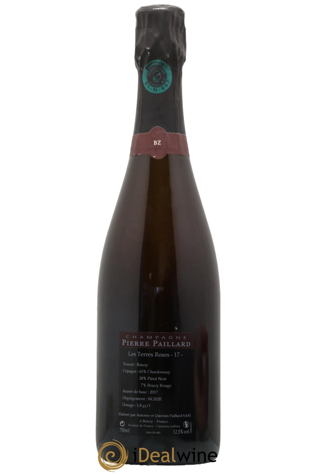 Les Terres Roses Grand Cru Extra-Brut Pierre Paillard 2017 - Lot de 1 bouteille - 1