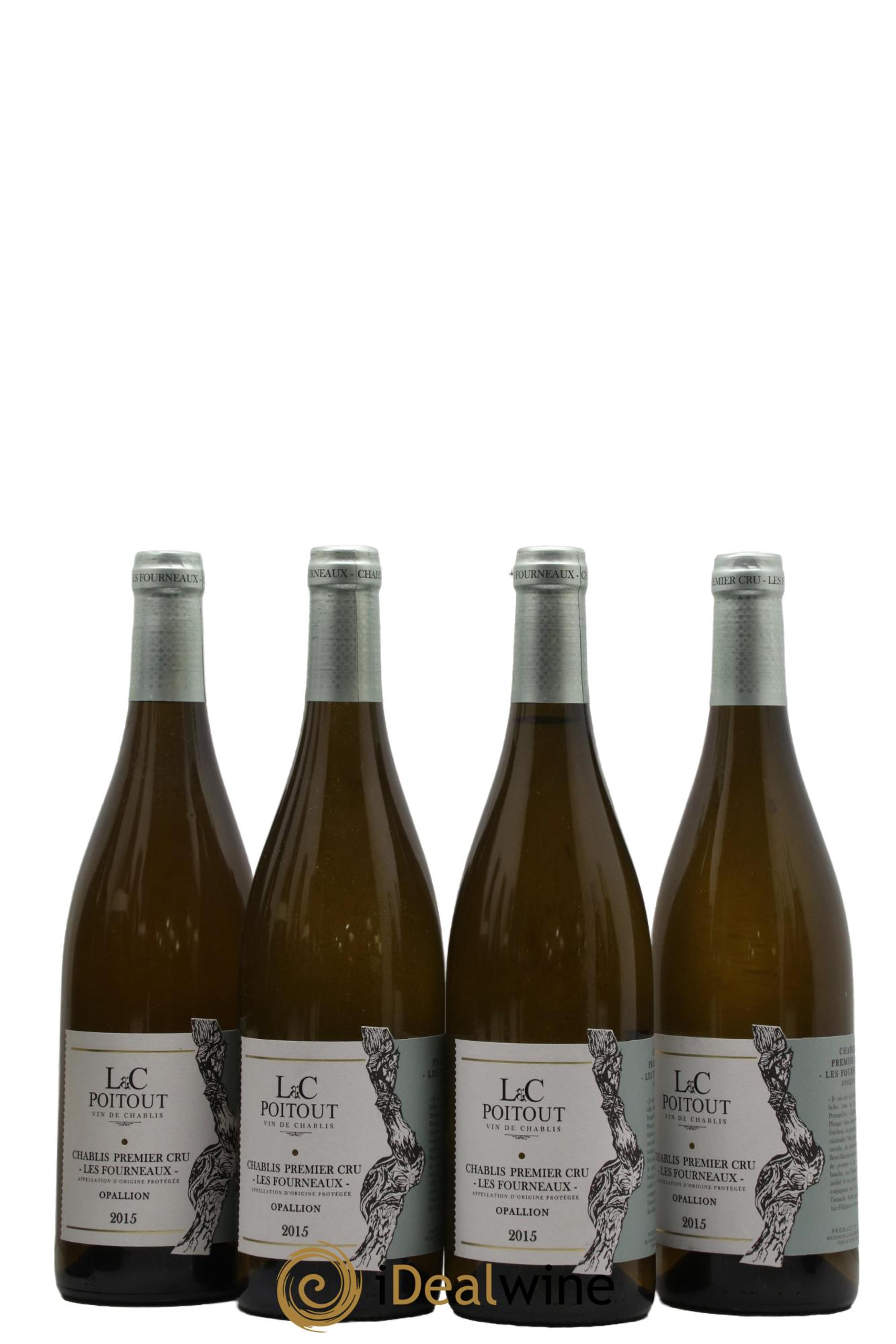 Chablis 1er Cru Les Fourneaux Opallion L&C Poitout 2015 - Lot of 4 bottles - 0