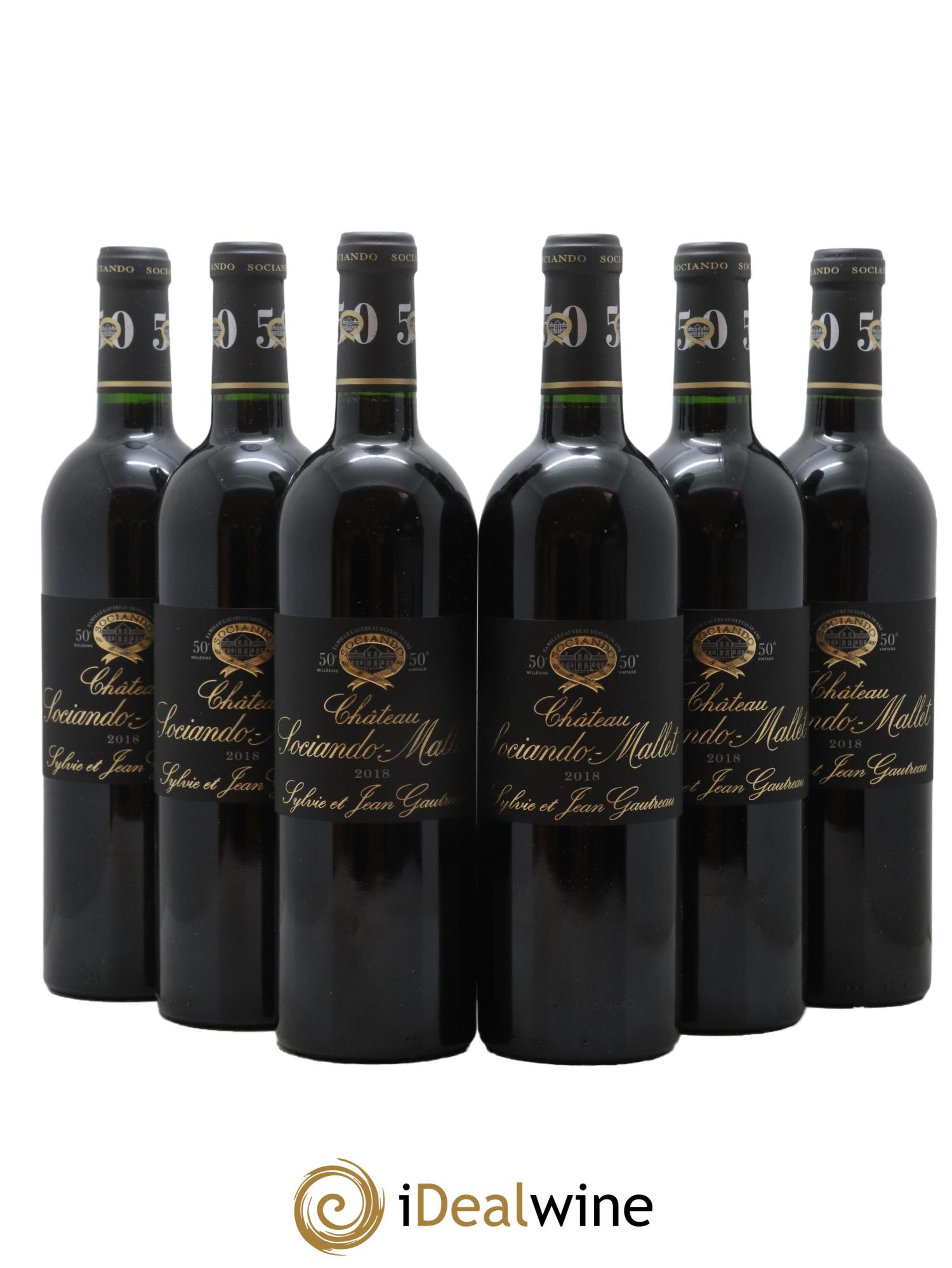 Château Sociando Mallet 2018 - Lot de 6 bouteilles - 0