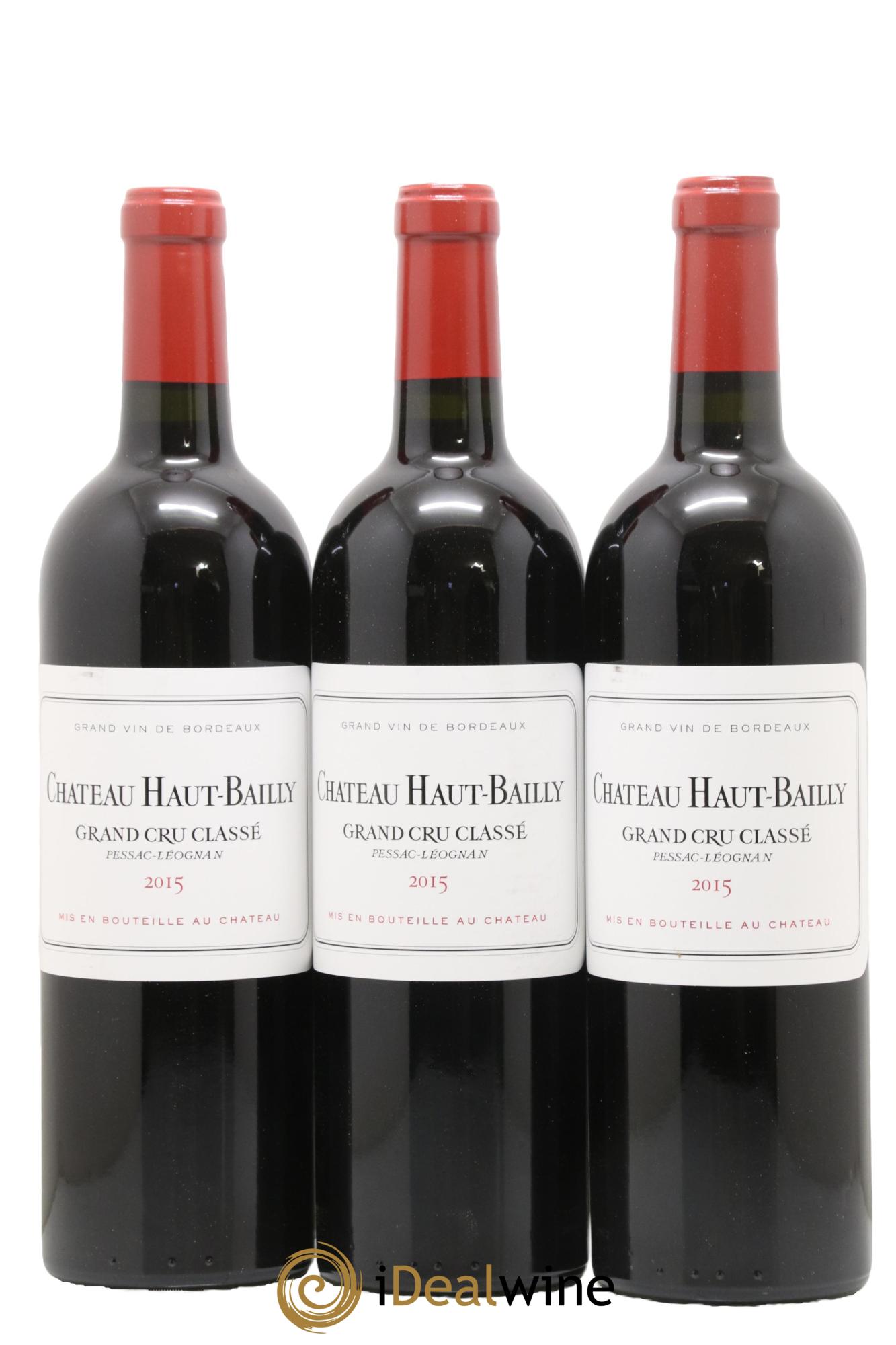 Château Haut-Bailly Cru Classé de Graves 2015 - Lot de 3 bouteilles - 0