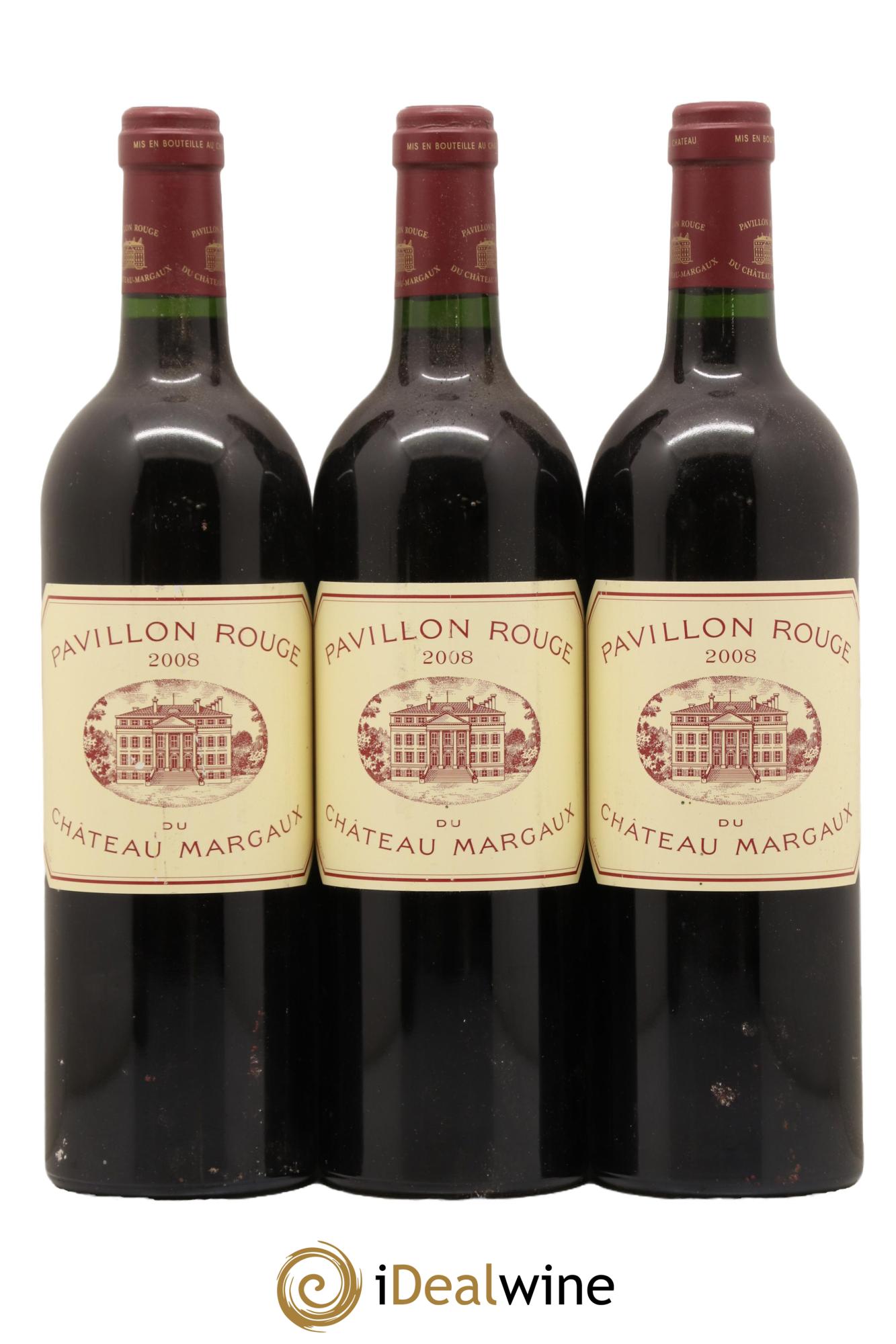 Pavillon Rouge du Château Margaux Second Vin 2008 - Lot de 3 bouteilles - 0