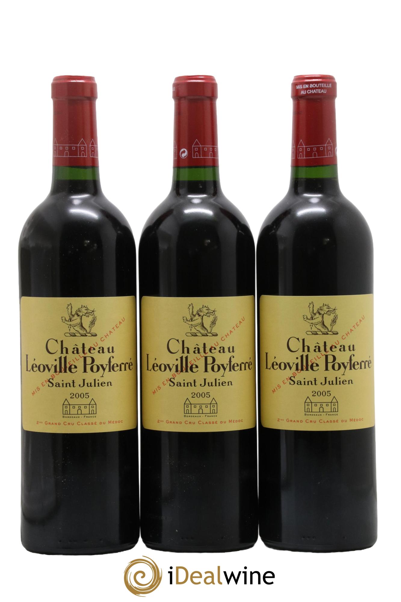 Château Léoville Poyferré 2ème Grand Cru Classé 2005 - Lot de 3 bouteilles - 0
