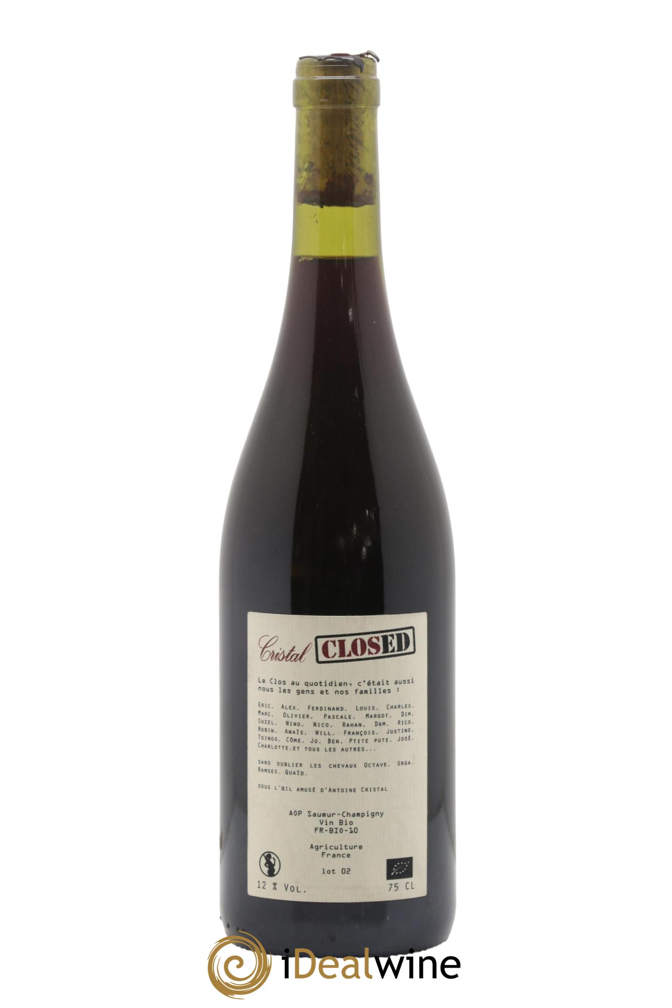 Saumur-Champigny Cristal Closed Les Murs 2015 - Lot of 1 bottle - 1