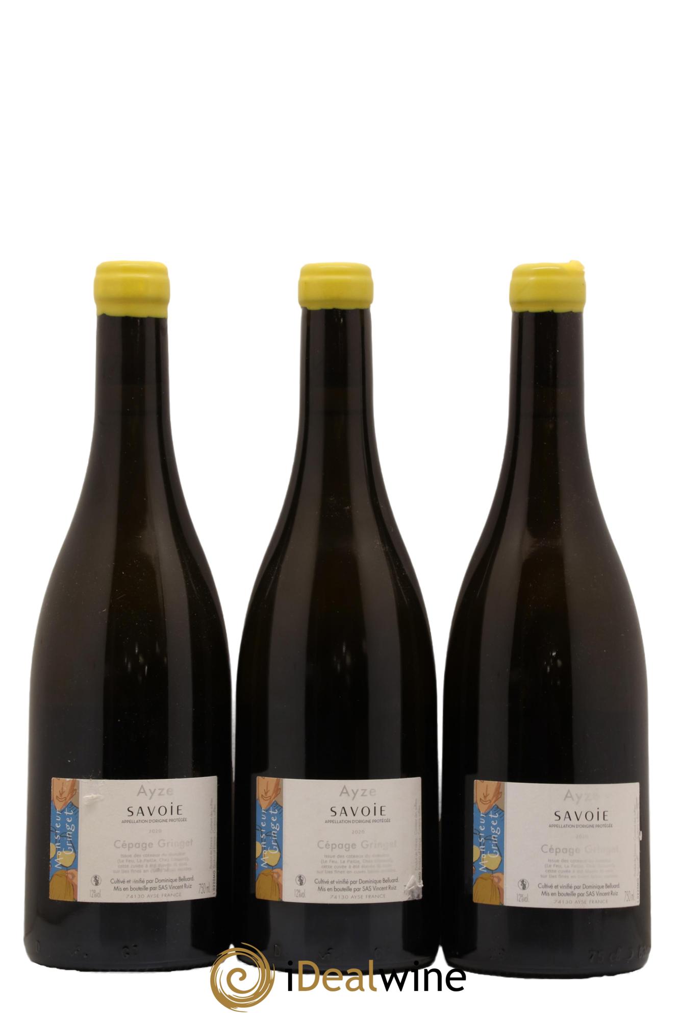 Vin de Savoie Monsieur Gringet Domaine Belluard 2020 - Lot de 3 bouteilles - 1
