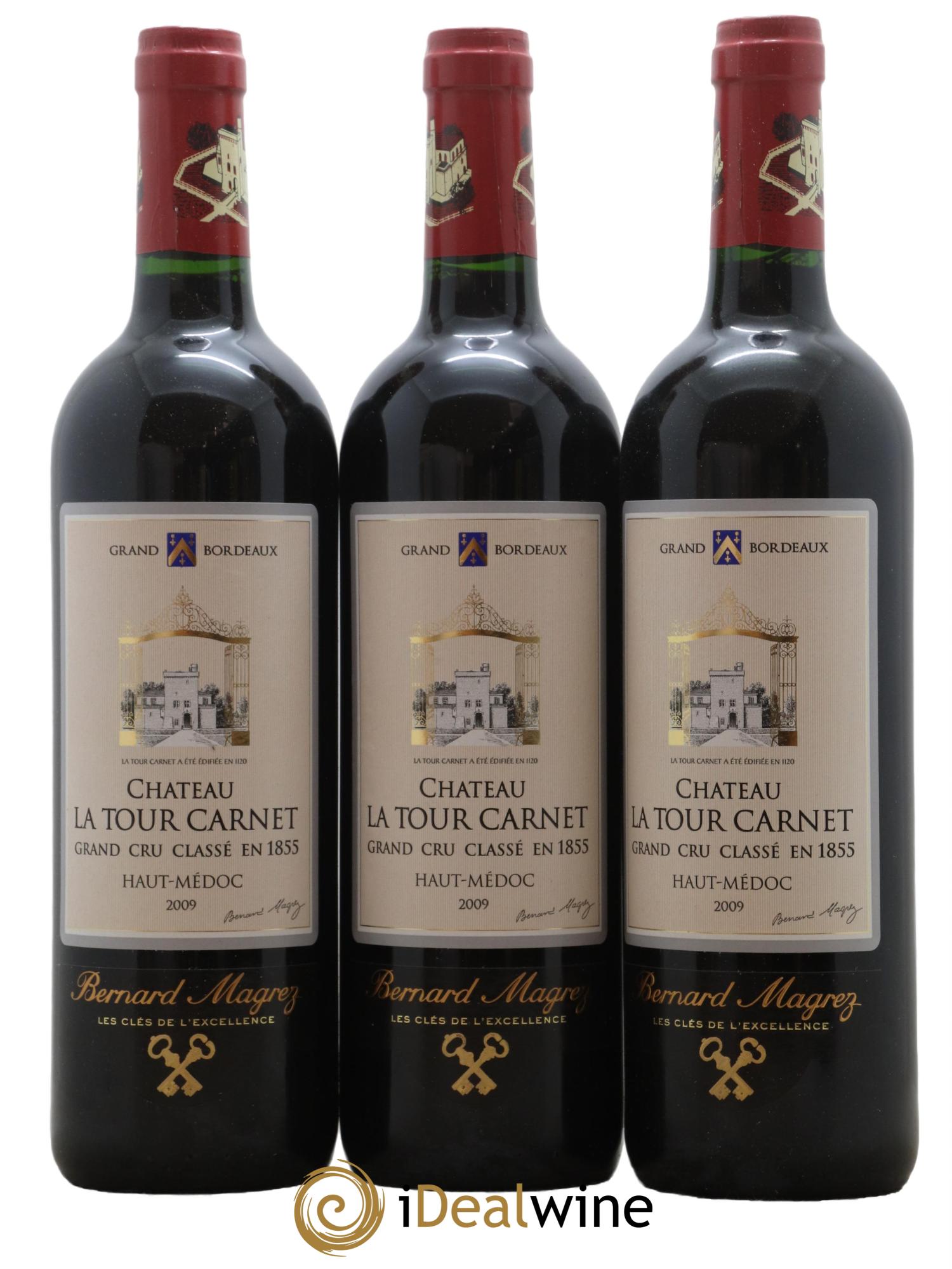 Château la Tour Carnet 4ème Grand Cru Classé 2009 - Lot de 6 bouteilles - 1