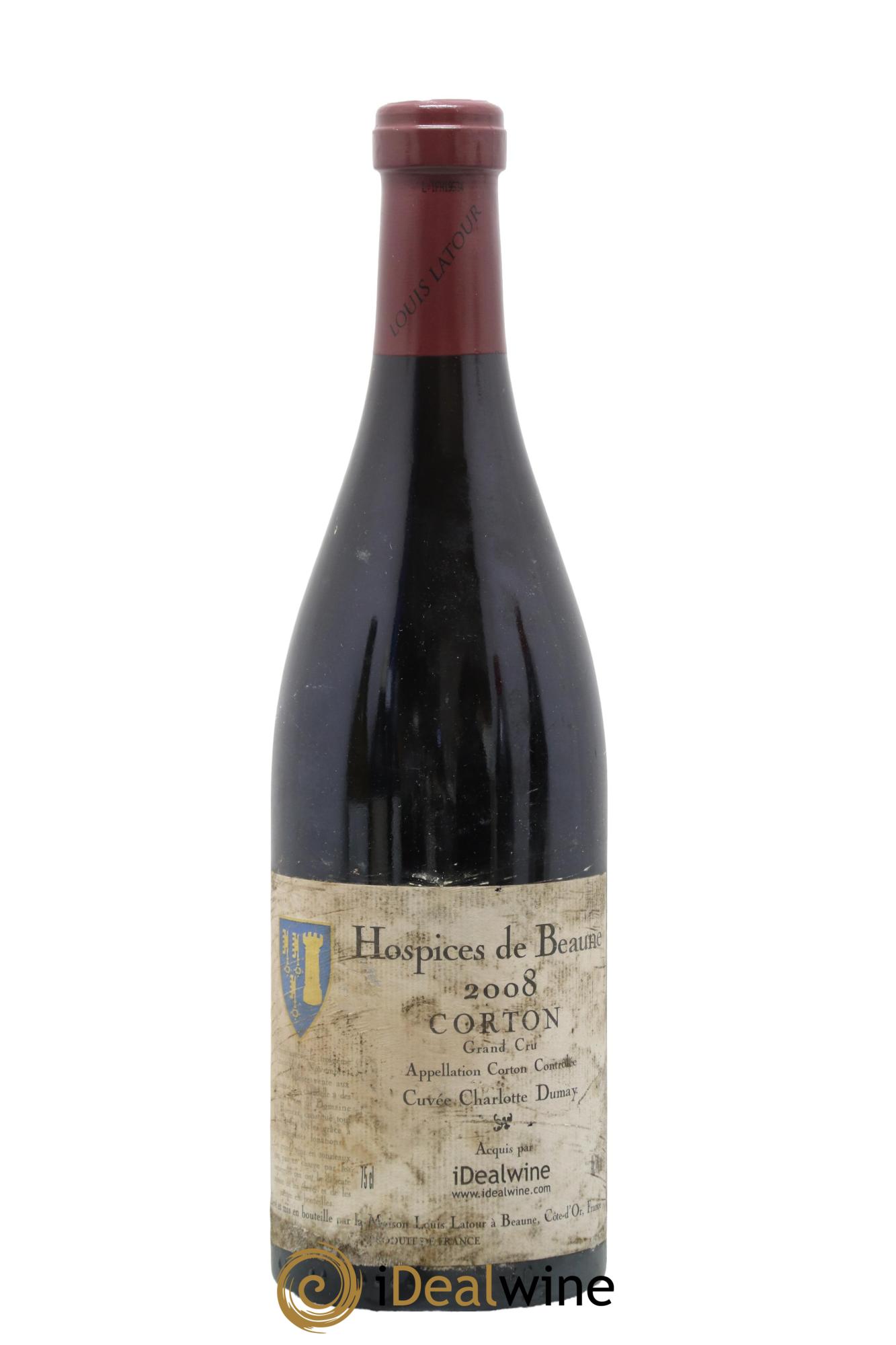 Corton Grand Cru Hospices De Beaune Cuvée Charlotte Dumay Louis Latour 2008 - Lot de 1 bouteille - 0