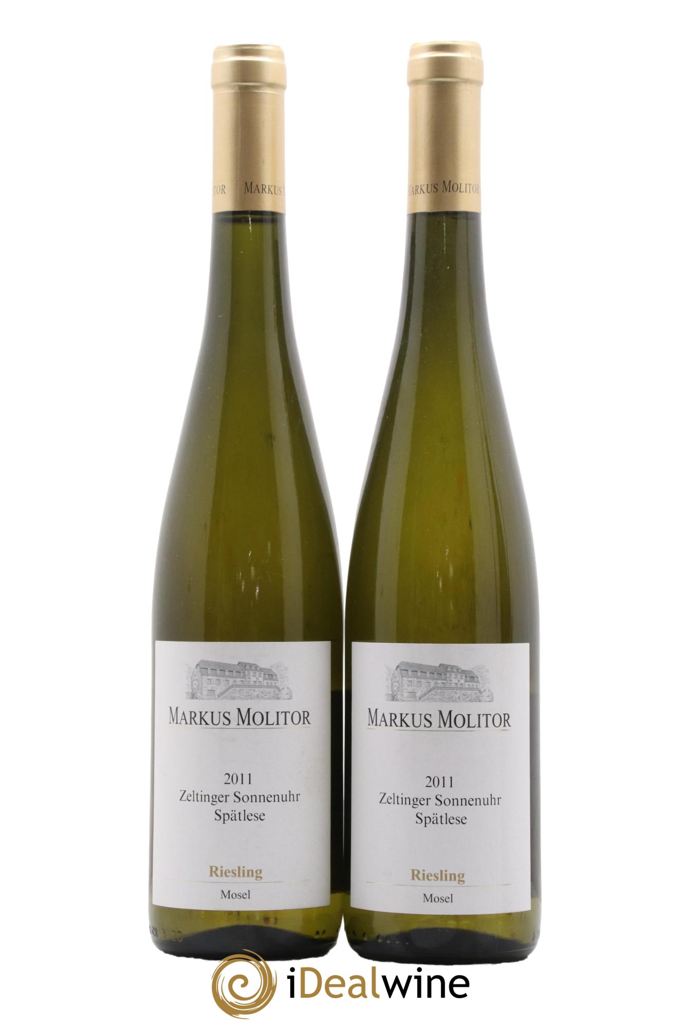 Allemagne Mosel-Saar Riesling Markus Molitor Zeltinger Sonnenuhr Spätlese 2011 - Lot de 2 bouteilles - 0