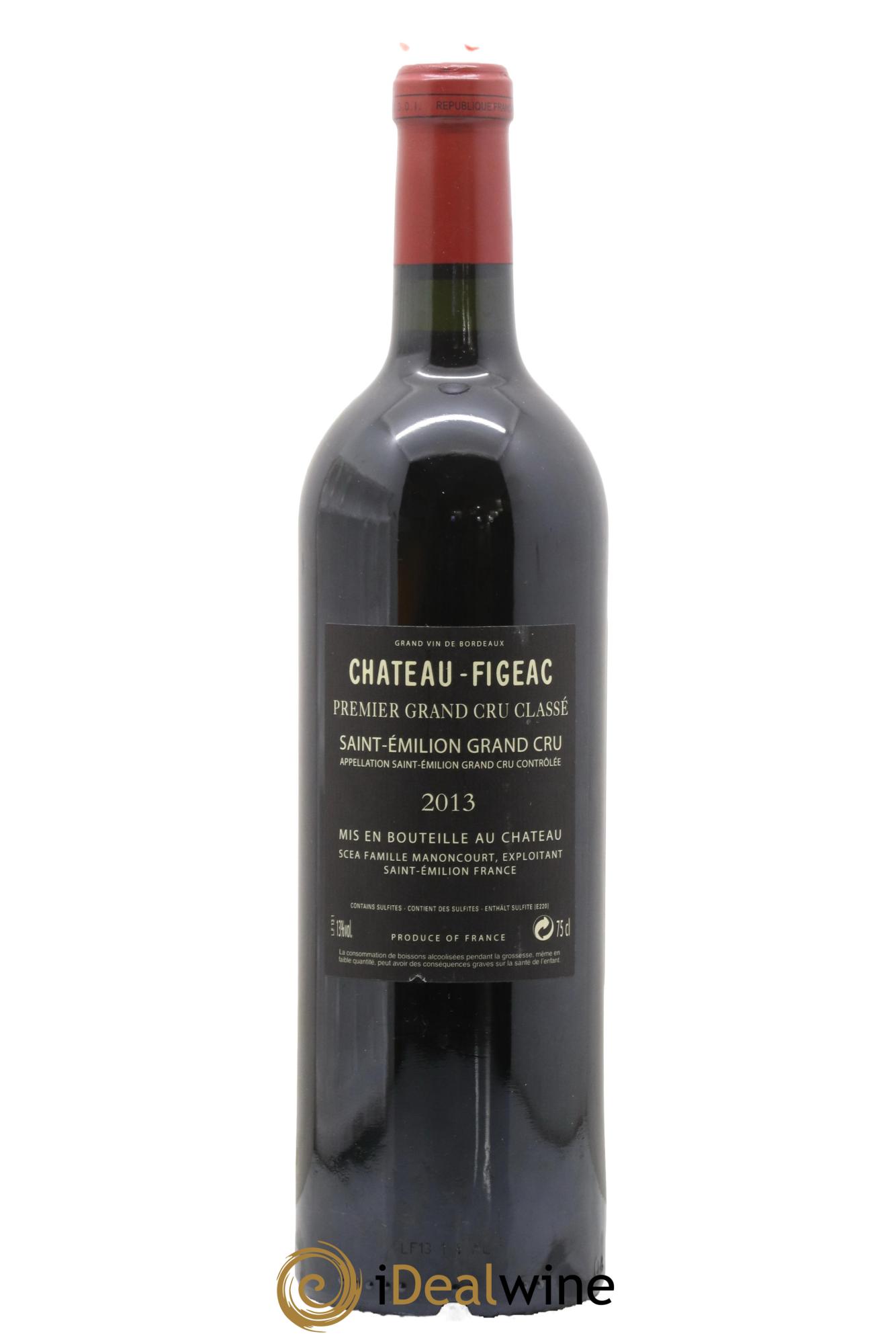 Château Figeac 1er Grand Cru Classé A 2013 - Lot de 1 bouteille - 1