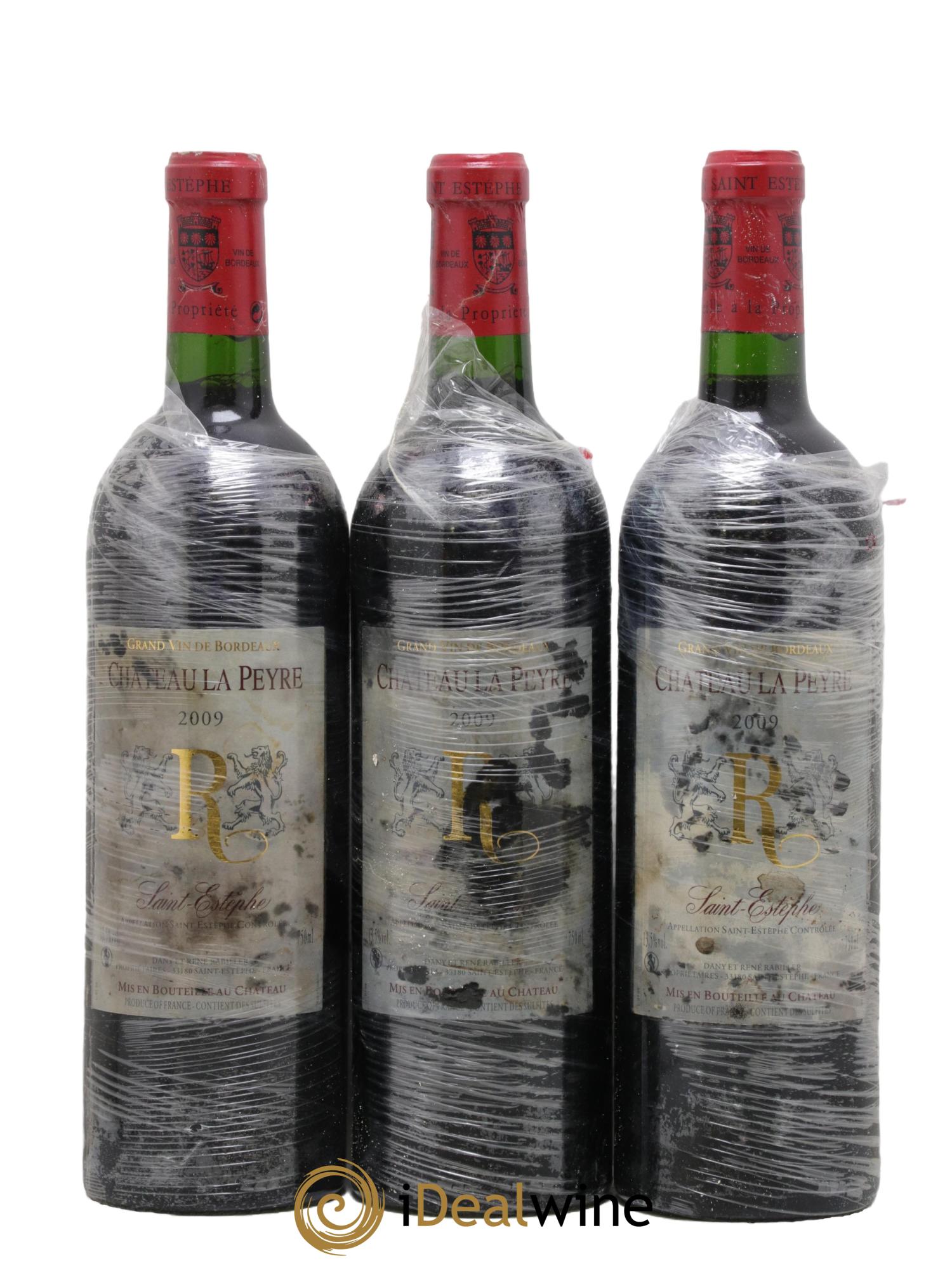 Saint-Estèphe Château La Peyre 2009 - Lot of 3 bottles - 0