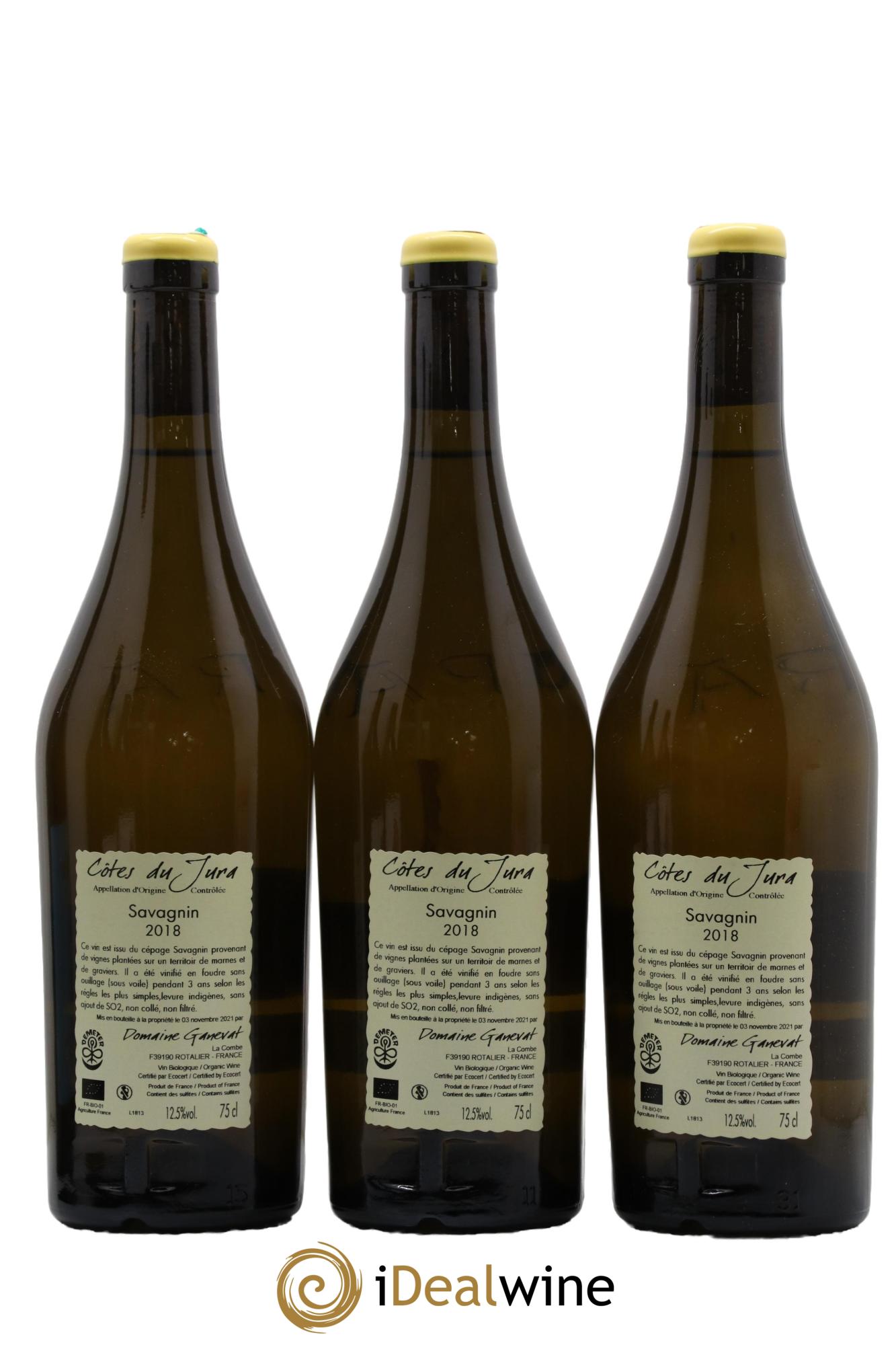 Côtes du Jura Les Grands Teppes Savagnin (sous voile) Jean-François Ganevat (Domaine) 2018 - Lot de 3 bouteilles - 1
