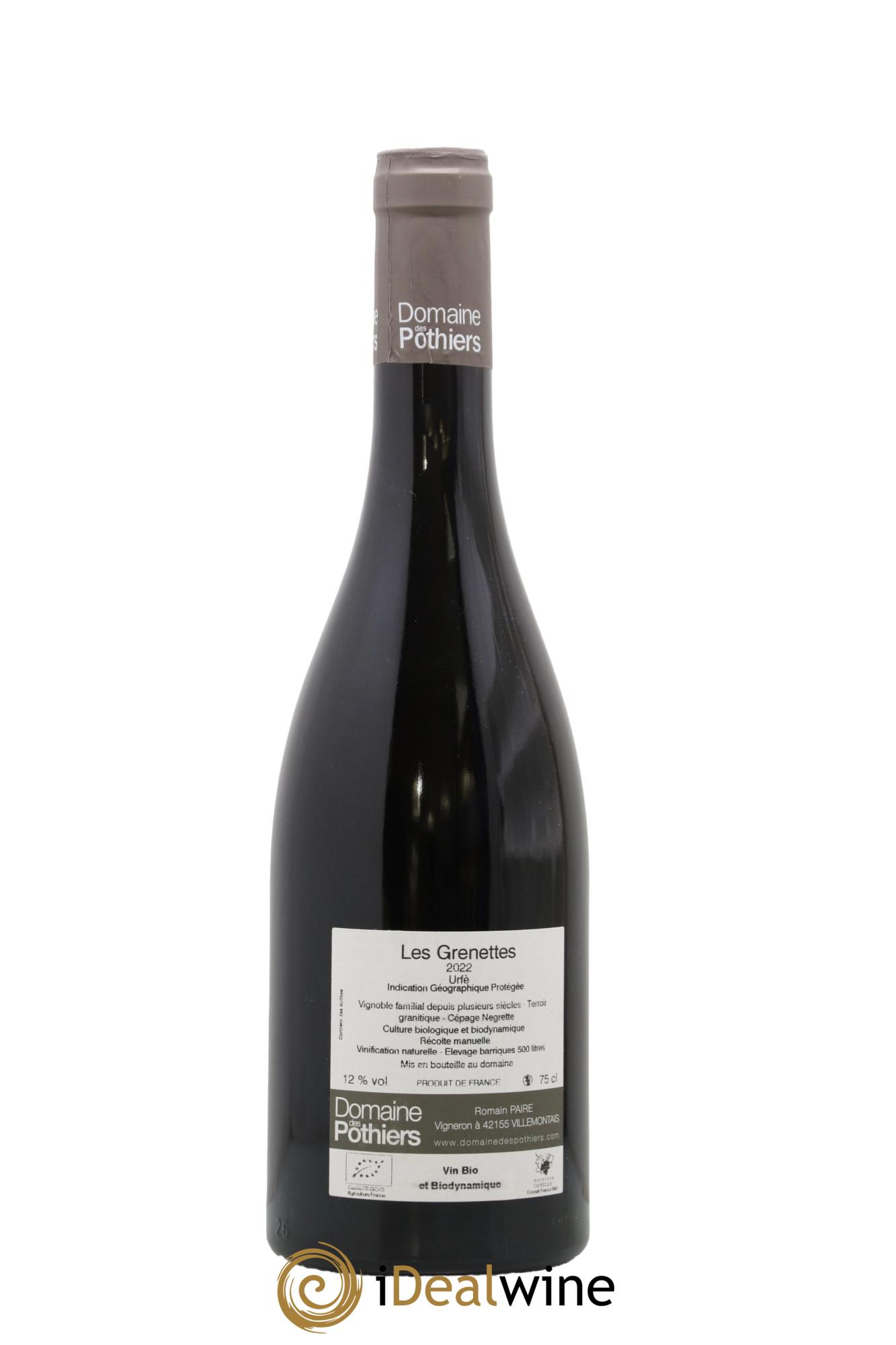 Urfé Les Grenettes Domaine des Pothiers 2022 - Lot of 1 bottle - 1