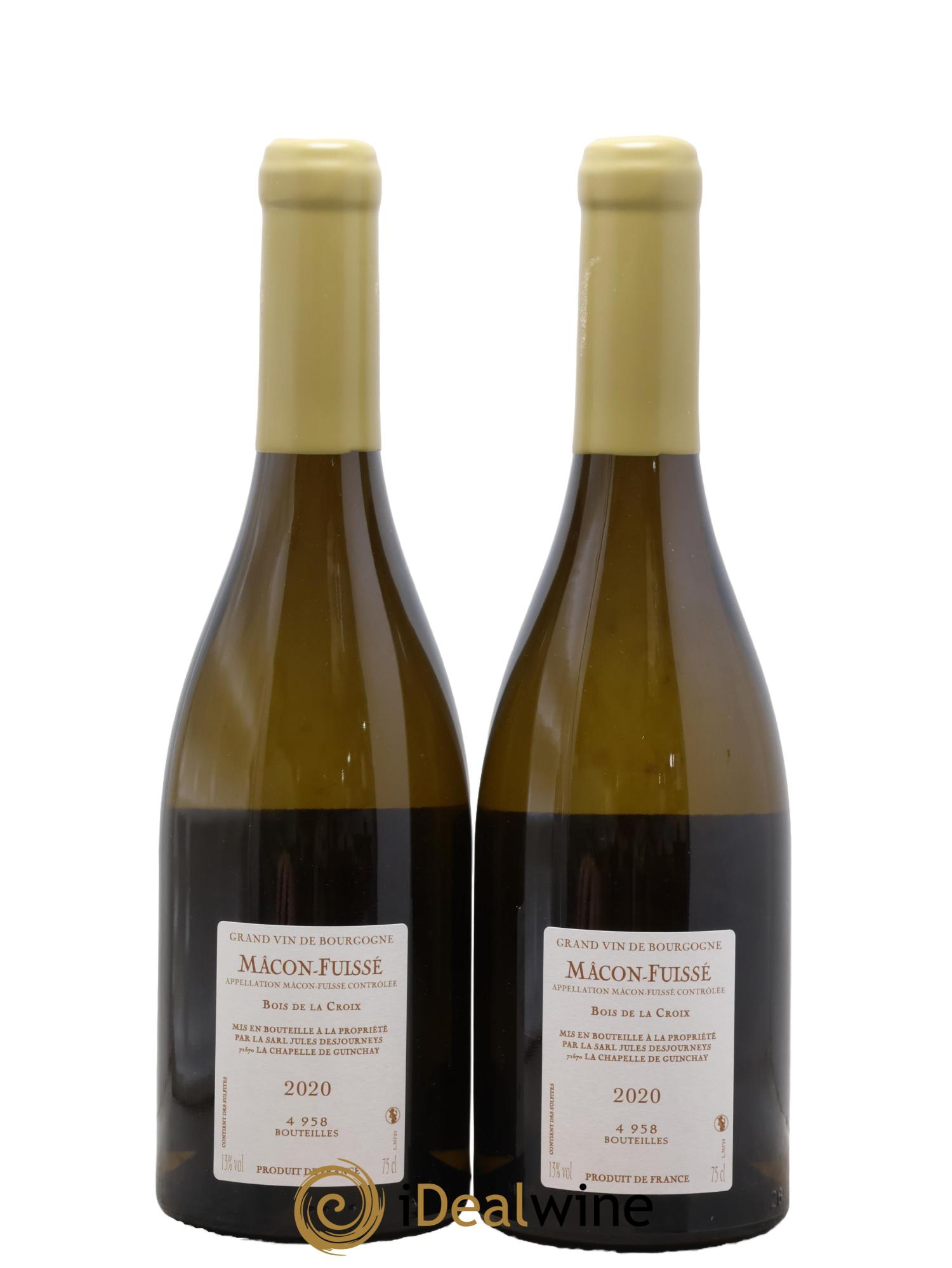 Mâcon-Fuissé Bois de la Croix Jules Desjourneys 2020 - Posten von 2 Flaschen - 1