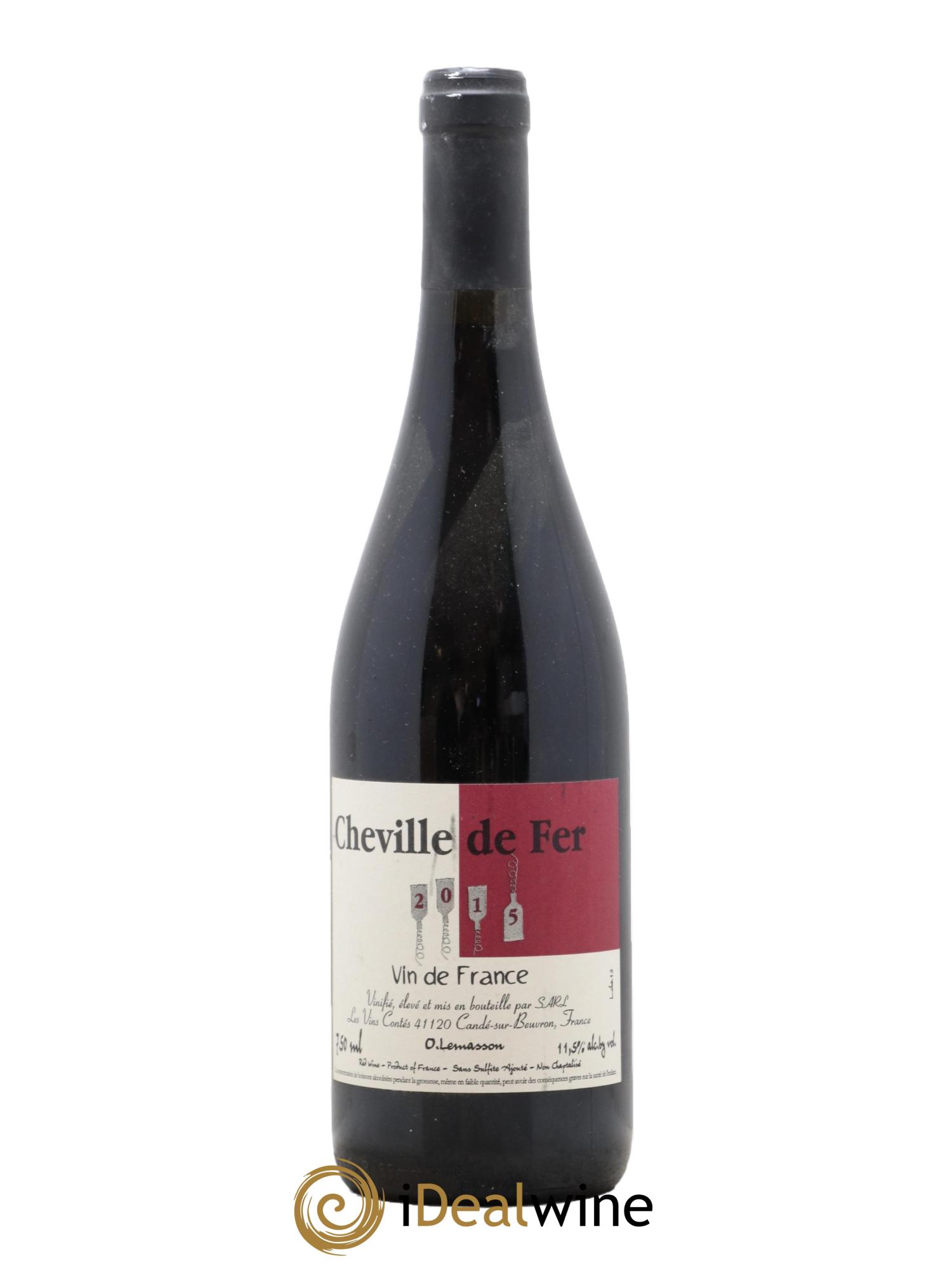 Vin de France Cheville de Fer Les Vins Contés 2015 - Lot de 1 bouteille - 0